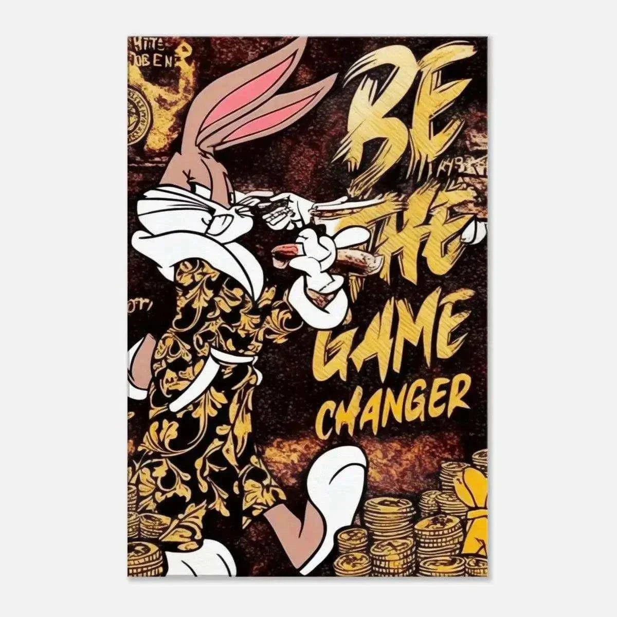 Be the Game Chang€r - Leinwandbild Pop Art by SimpleCanvas