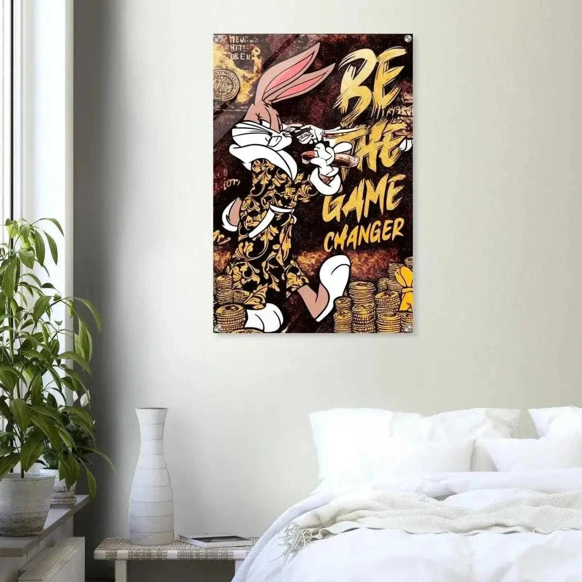 Be the Game Chang€r - Leinwandbild Pop Art by SimpleCanvas