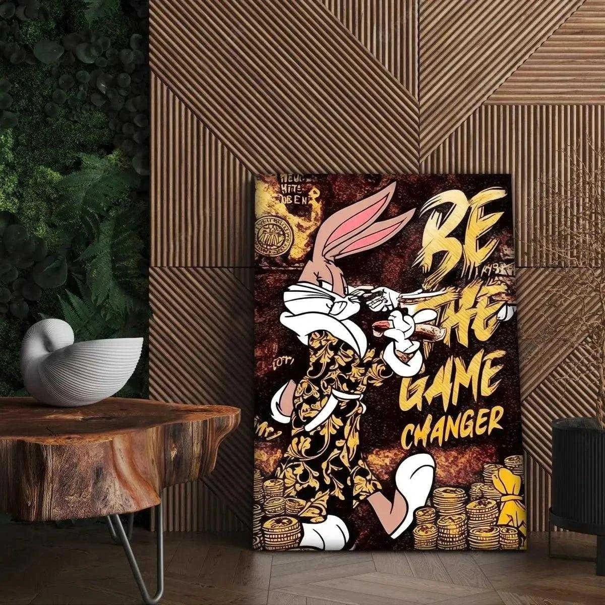Be the Game Chang€r - Leinwandbild Pop Art by SimpleCanvas