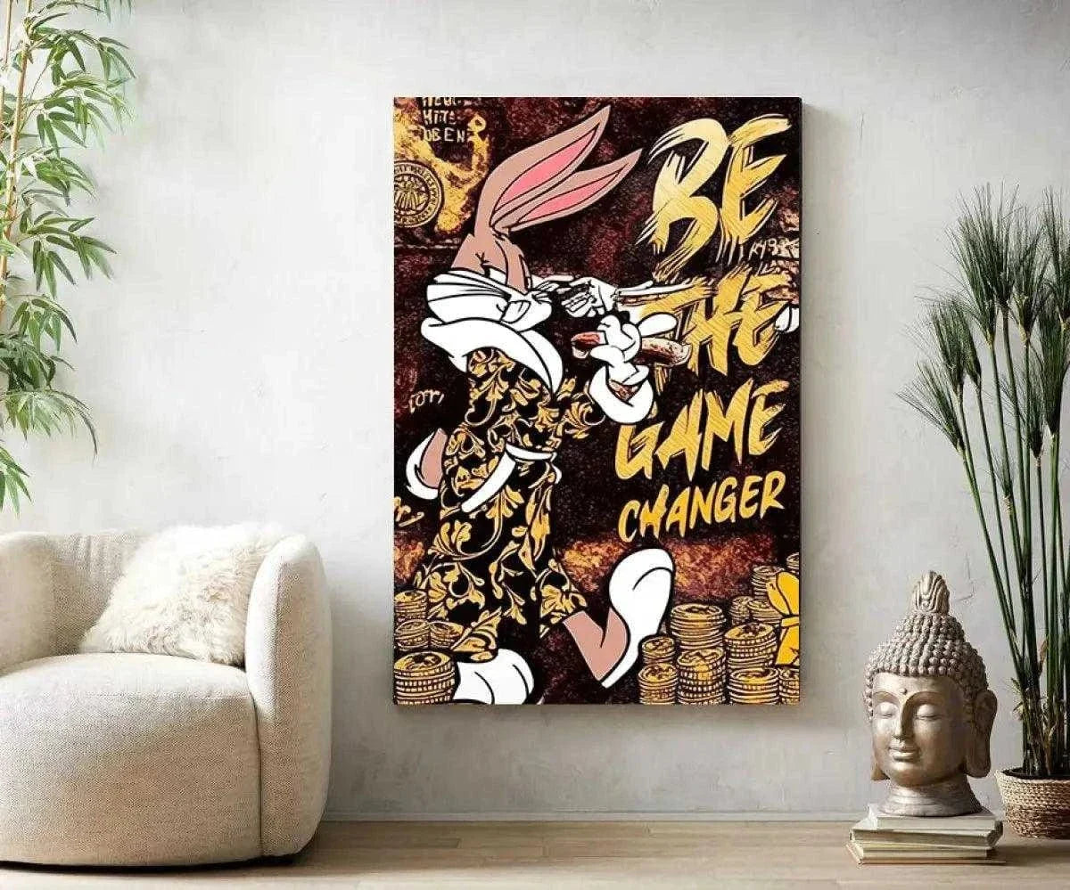 Be the Game Chang€r - Leinwandbild Pop Art by SimpleCanvas
