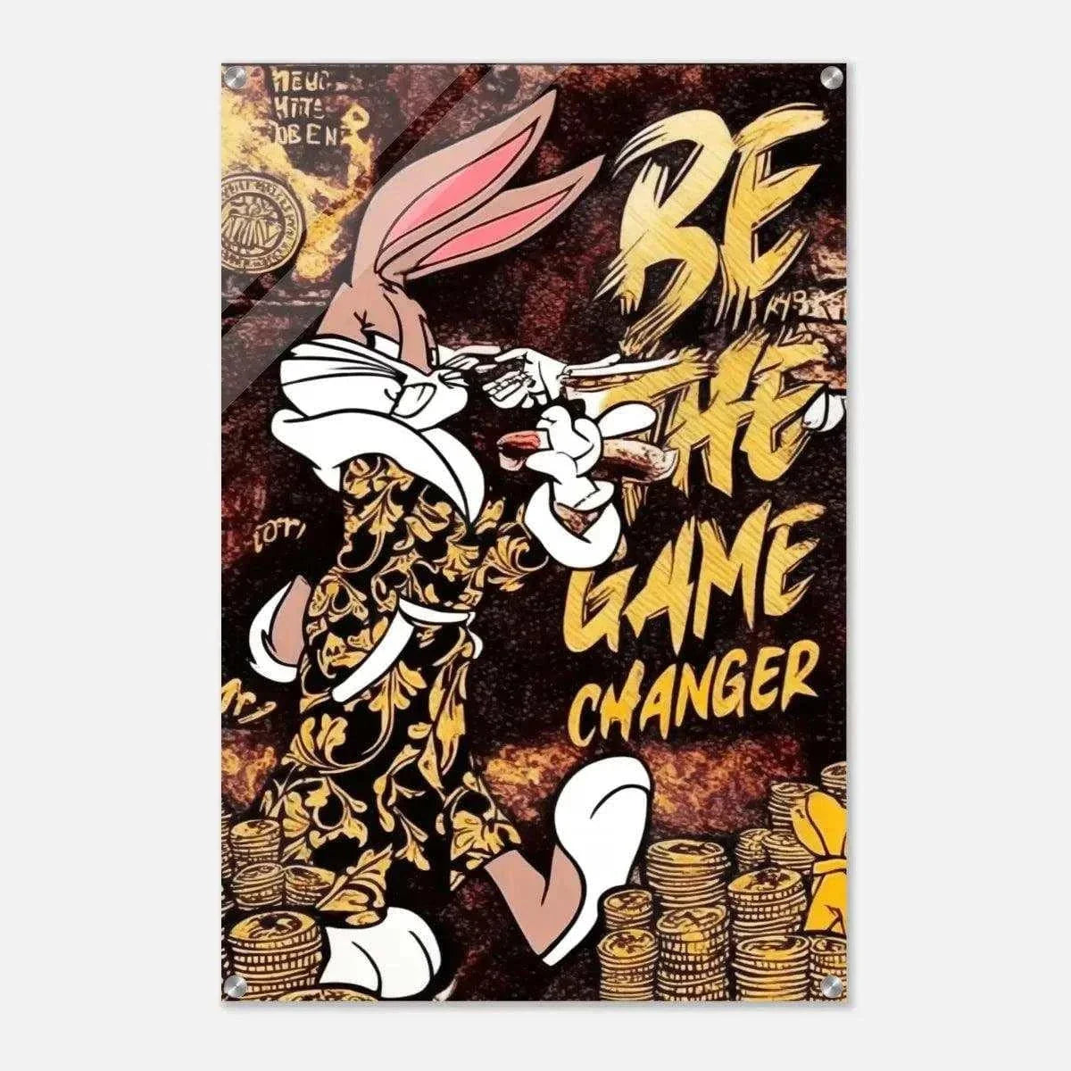 Be the Game Chang€r - Leinwandbild Pop Art by SimpleCanvas