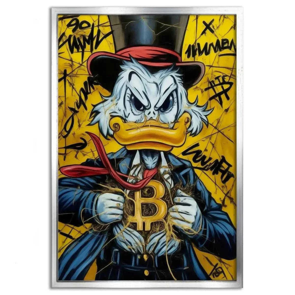 Bitcoin Duck - Leinwandbild Pop Art by SimpleCanvas