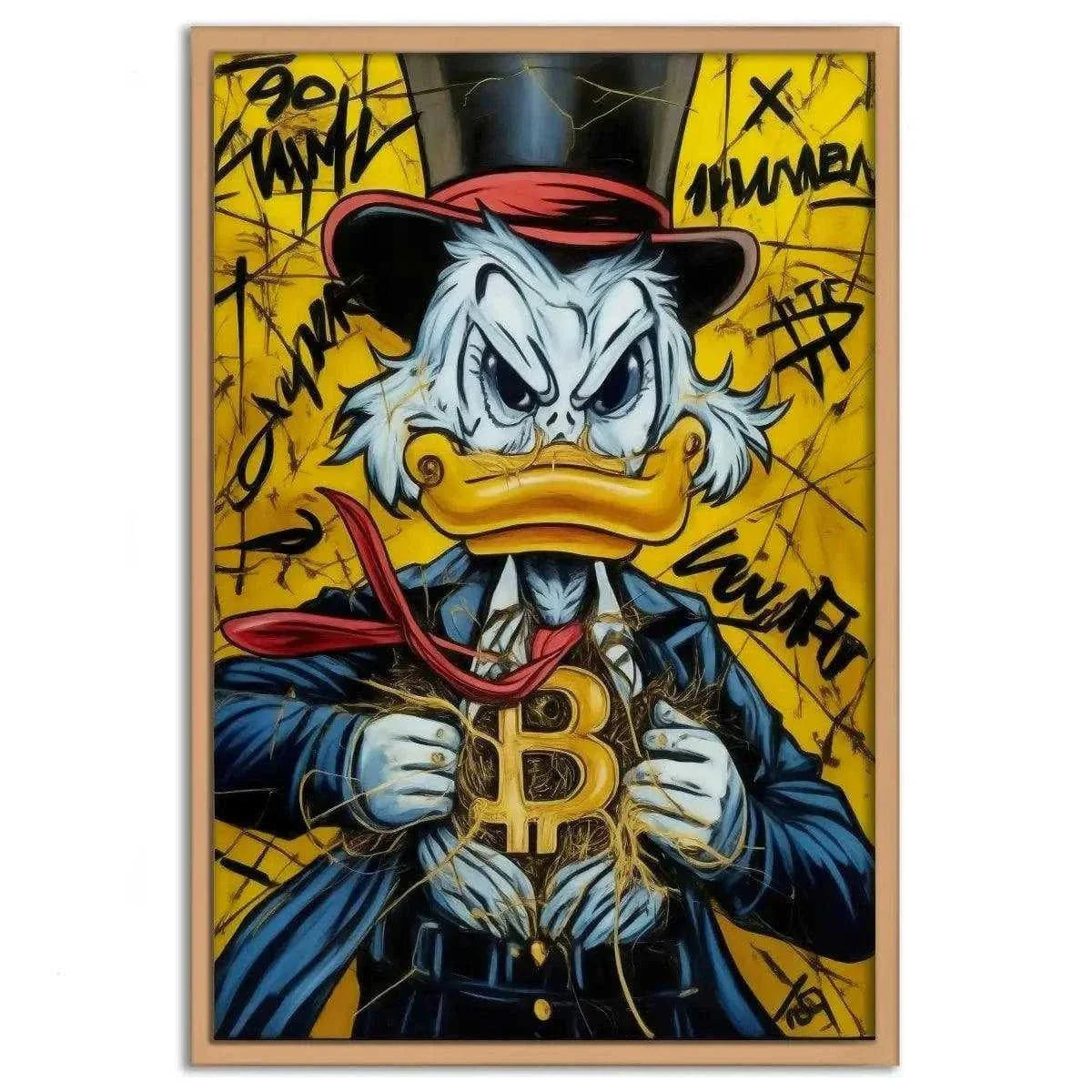 Bitcoin Duck - Leinwandbild Pop Art by SimpleCanvas