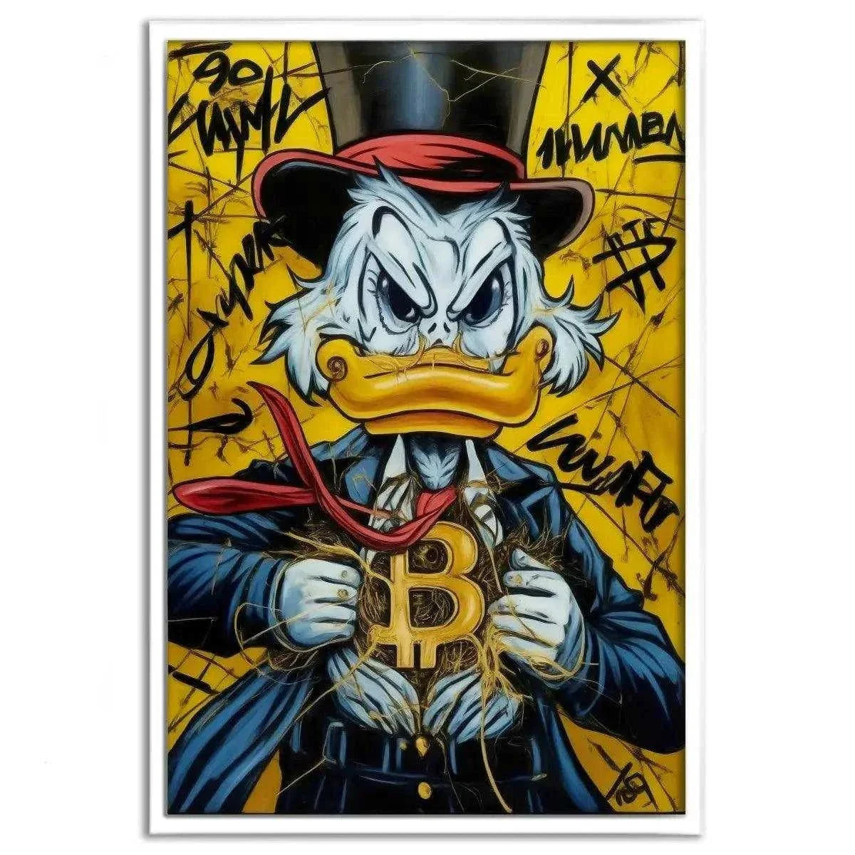 Bitcoin Duck - Leinwandbild Pop Art by SimpleCanvas