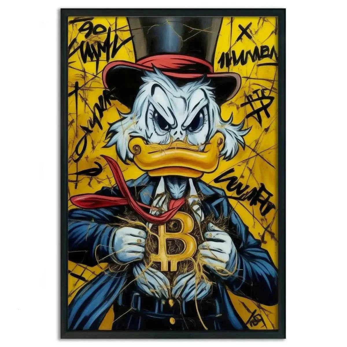 Bitcoin Duck - Leinwandbild Pop Art by SimpleCanvas