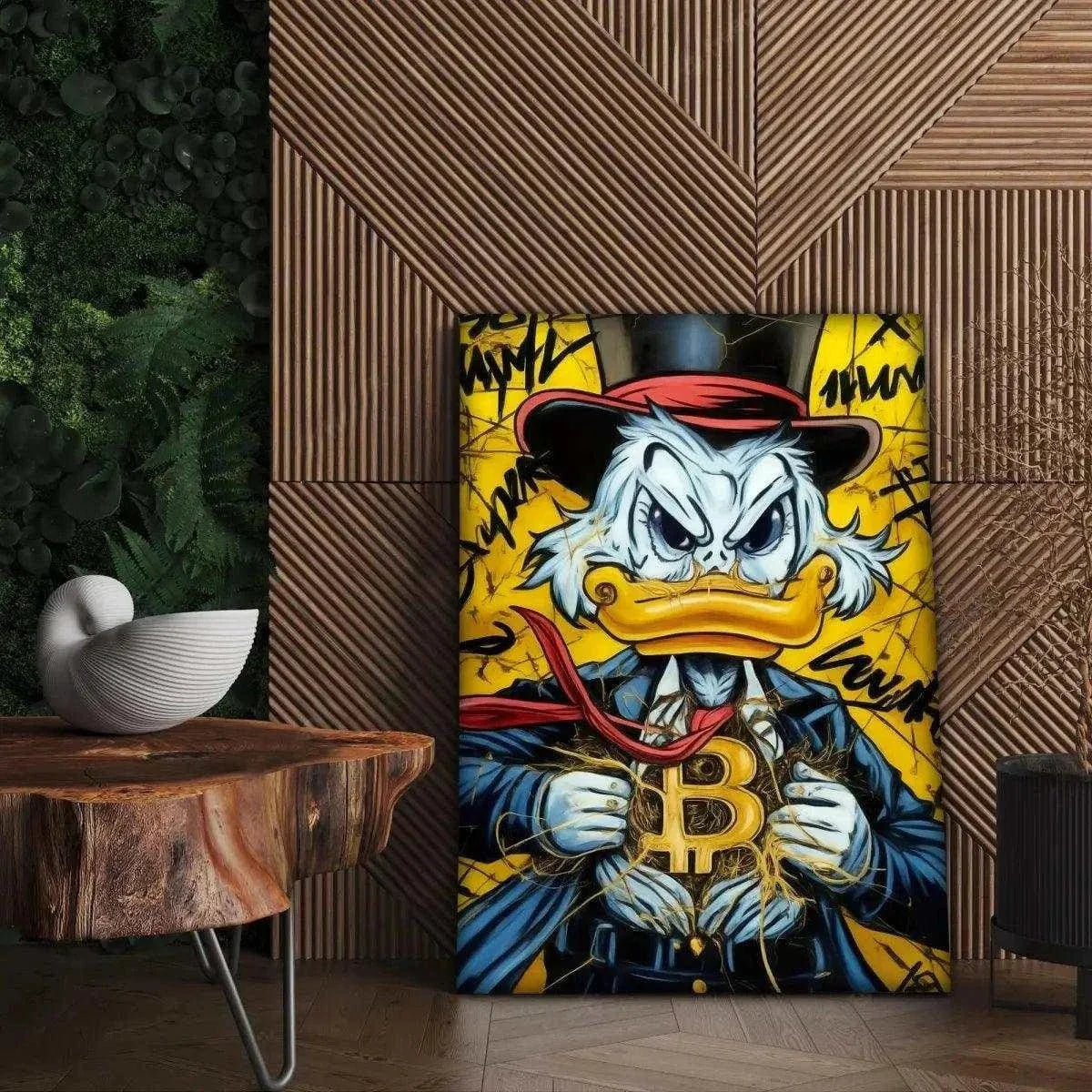 Bitcoin Duck - Leinwandbild Pop Art by SimpleCanvas