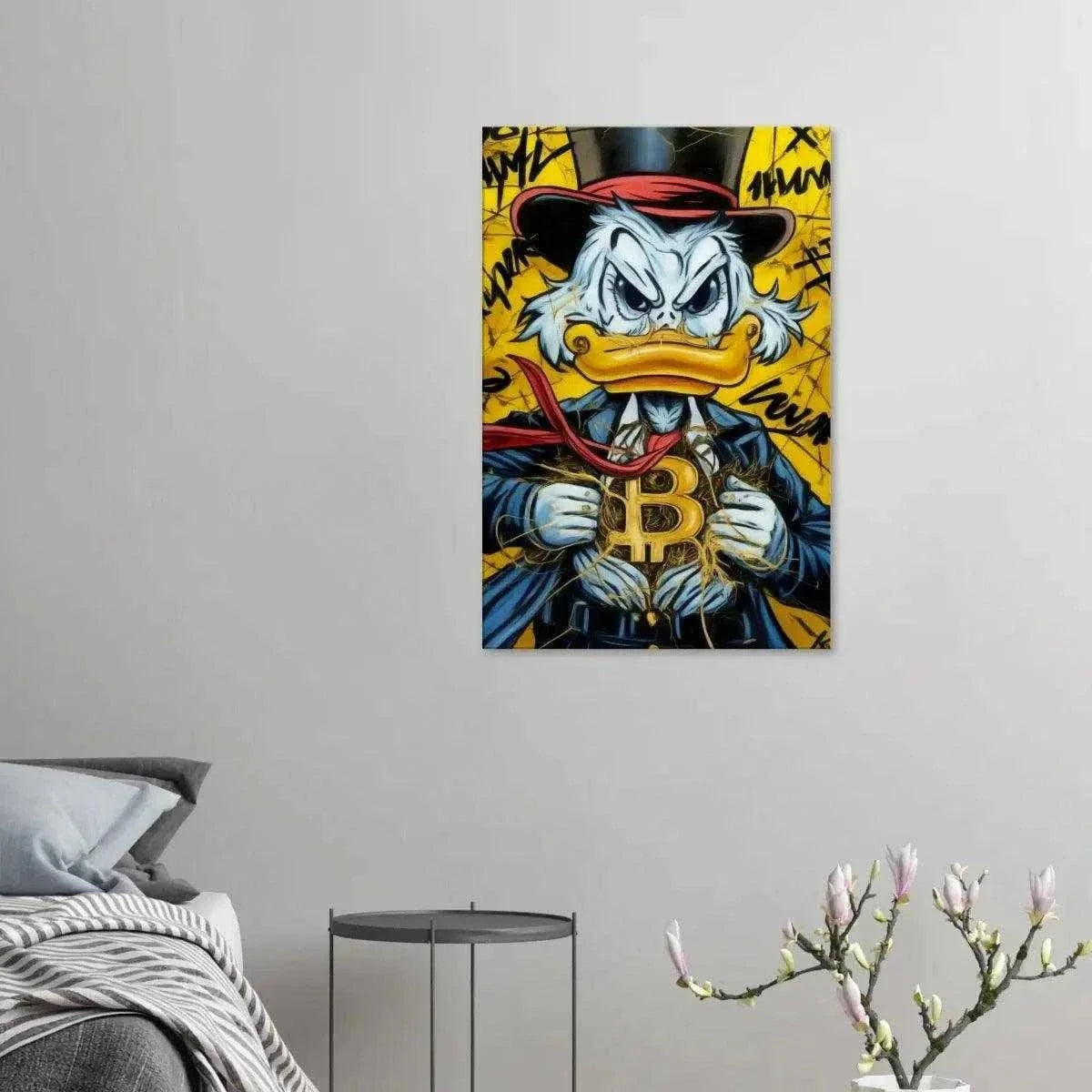 Bitcoin Duck - Leinwandbild Pop Art by SimpleCanvas