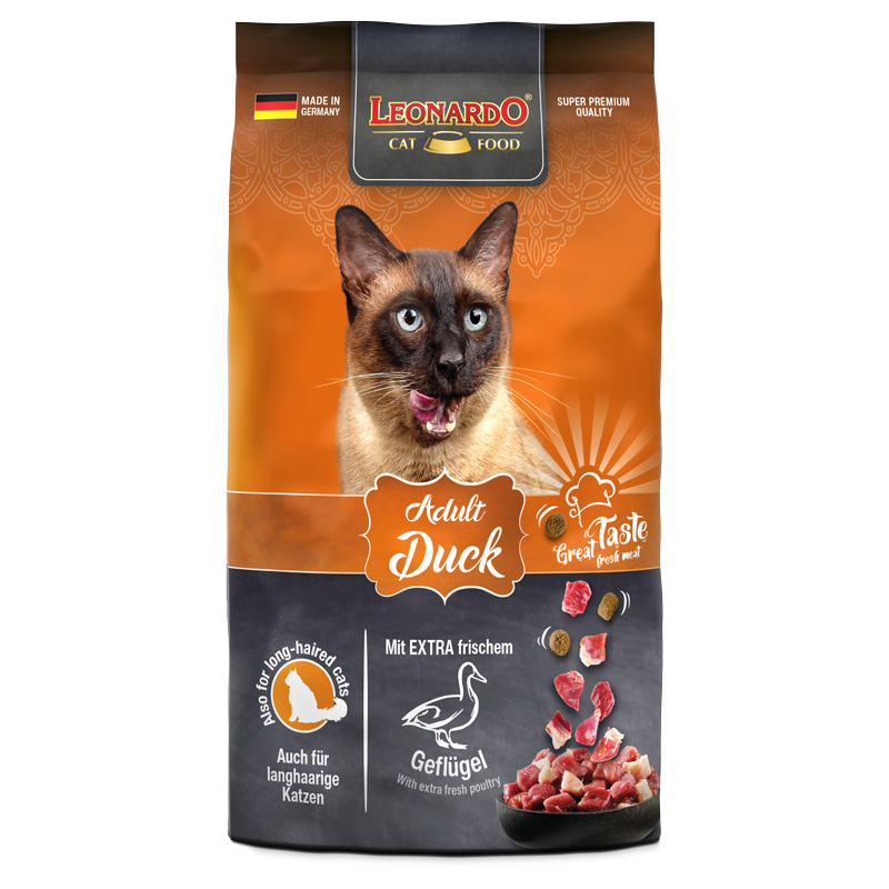 LEONARDO Adult Duck – Trockenfutter für Katzen
