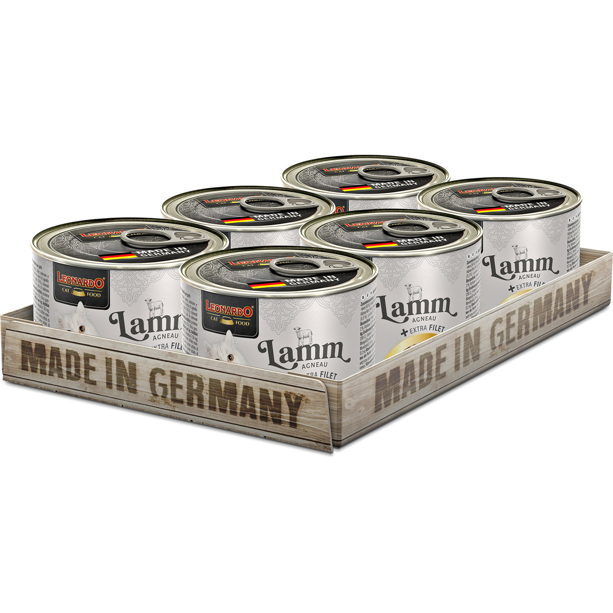 LEONARDO Lamm + extra Filet – Nassfutter für Katzen (Dose)