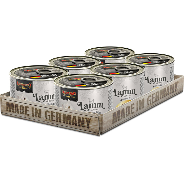 LEONARDO Lamm + extra Filet – Nassfutter für Katzen (Dose)