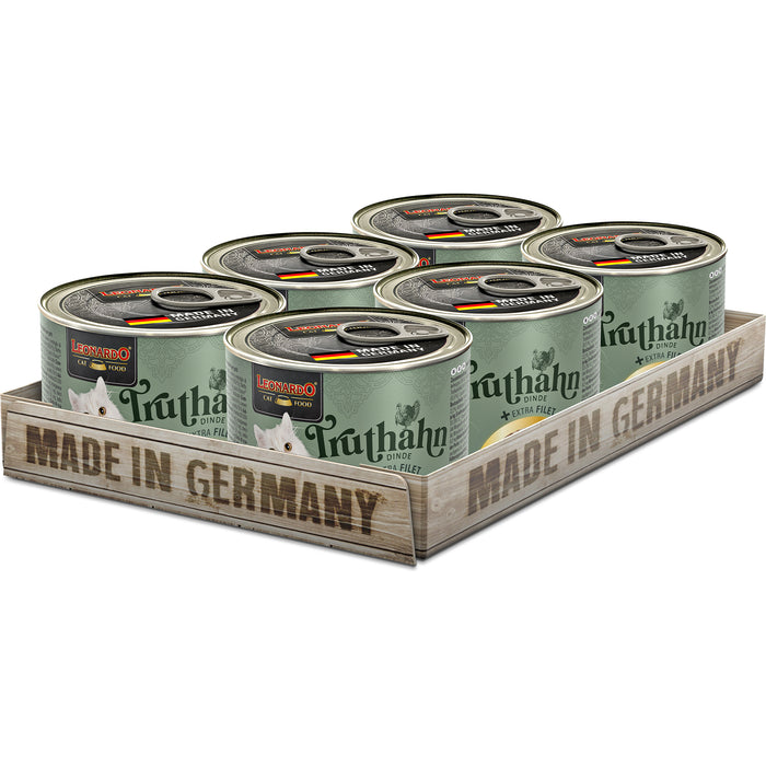 LEONARDO Truthahn + extra Filet – Nassfutter für Katzen (Dose)