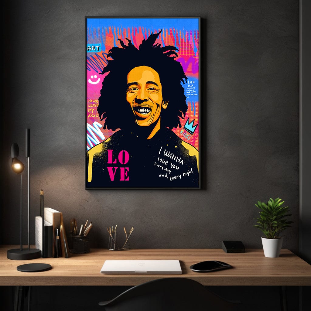 Bob Marley - Leinwandbild Pop Art by SimpleCanvas