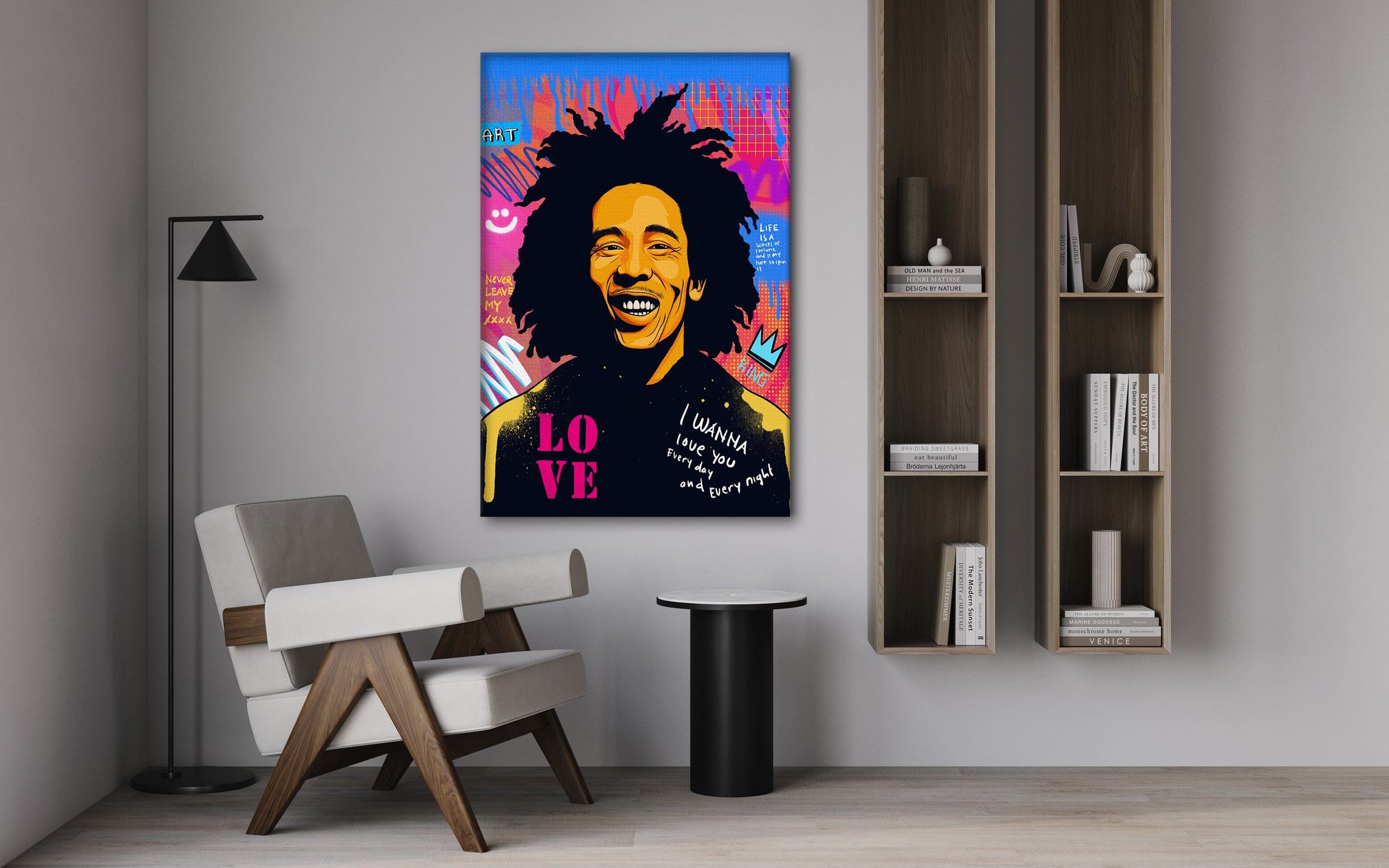 Bob Marley - Leinwandbild Pop Art by SimpleCanvas