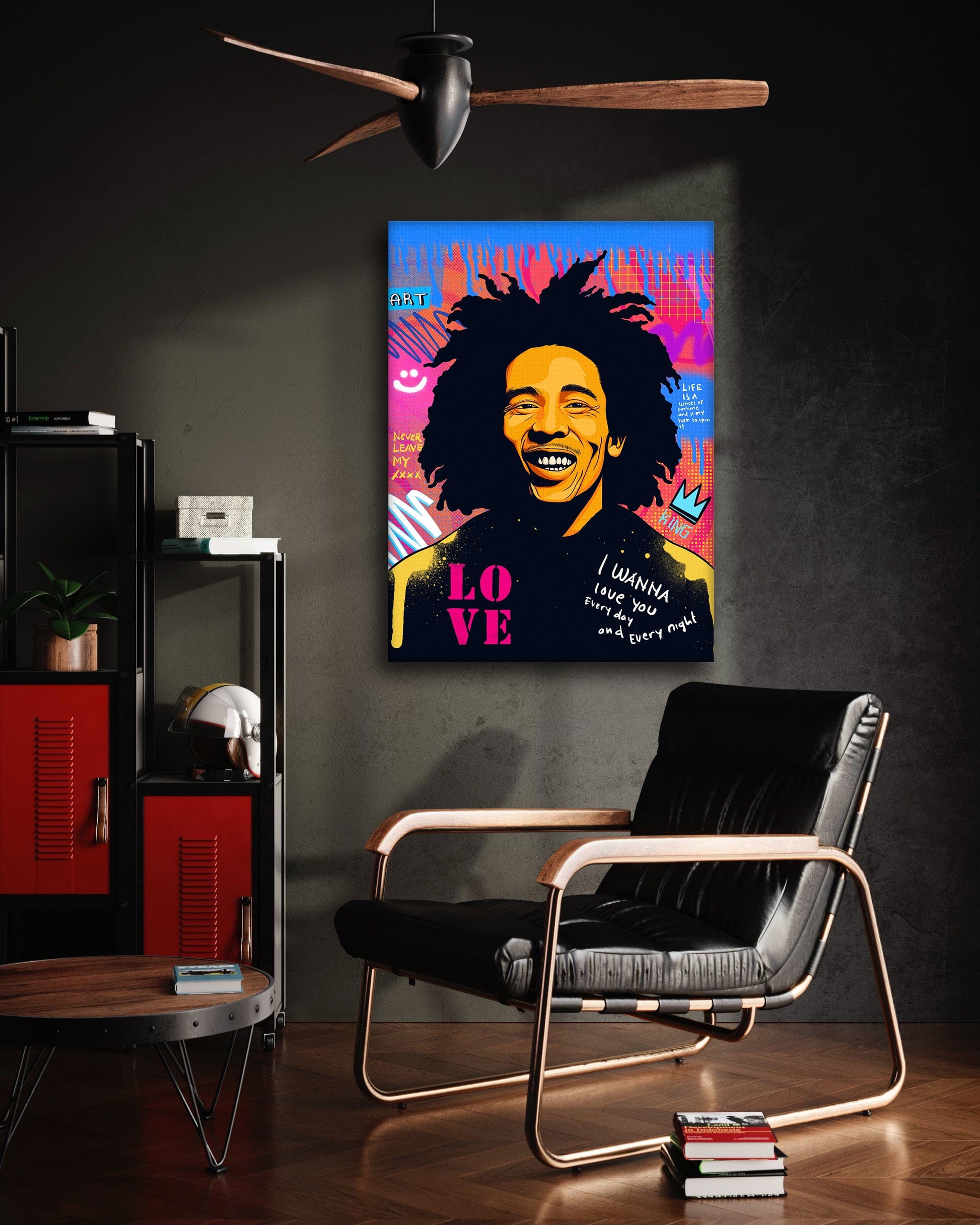 Bob Marley - Leinwandbild Pop Art by SimpleCanvas