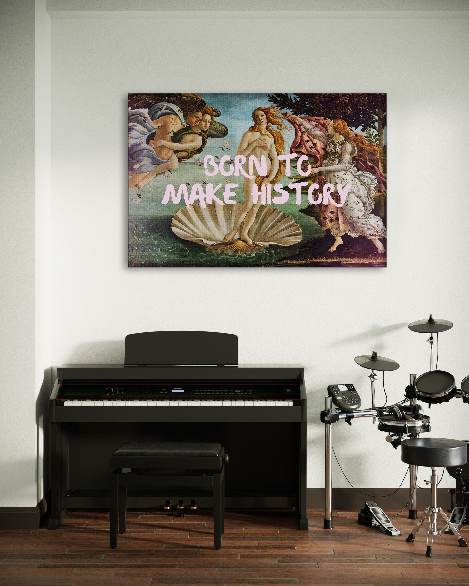 Born to make History - Leinwandbild Quotes by SimpleCanvas