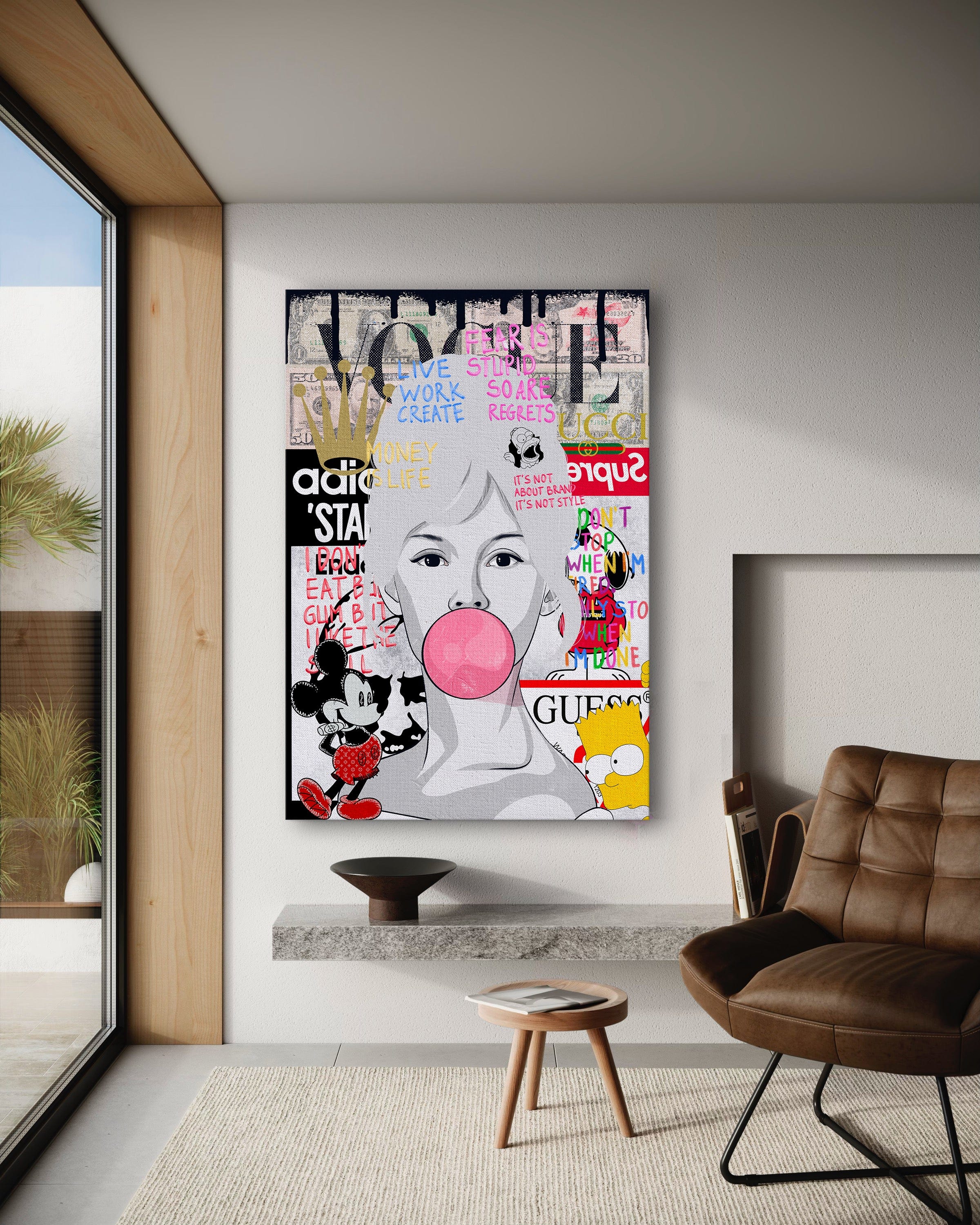 Brigitte Bardot - Leinwandbild Pop Art by SimpleCanvas