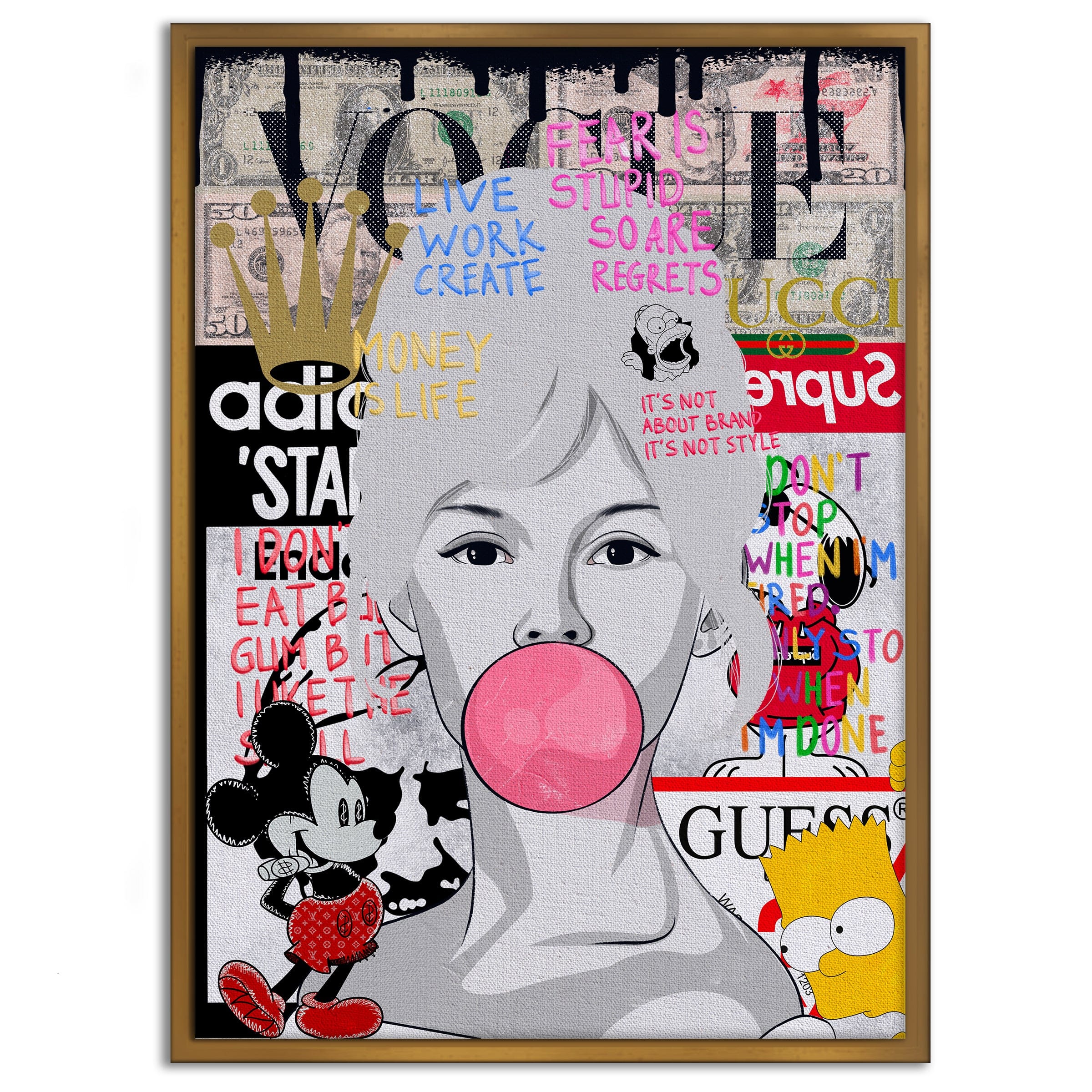 Brigitte Bardot - Leinwandbild Pop Art by SimpleCanvas