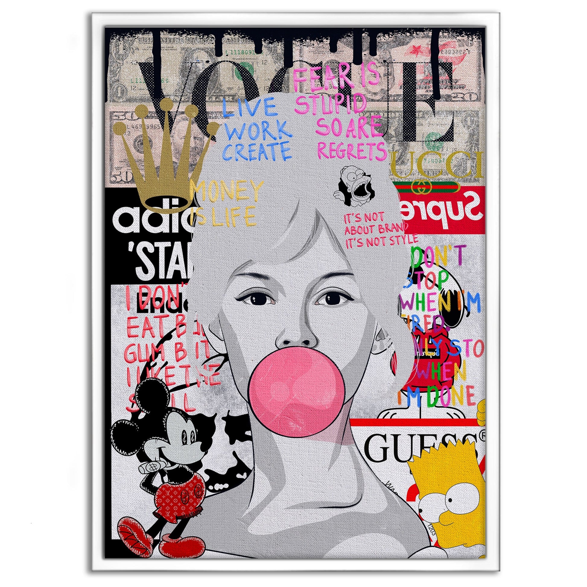 Brigitte Bardot - Leinwandbild Pop Art by SimpleCanvas