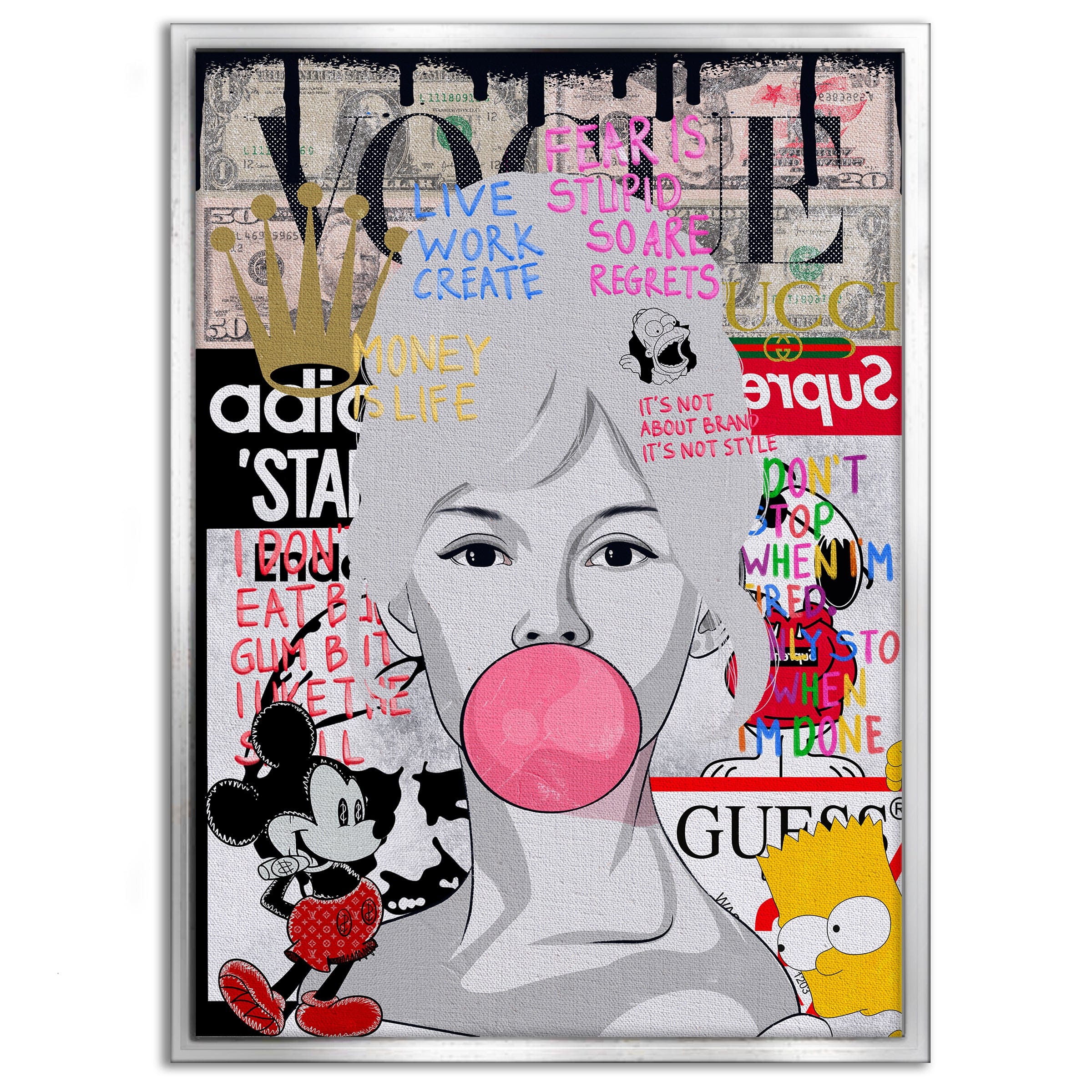 Brigitte Bardot - Leinwandbild Pop Art by SimpleCanvas