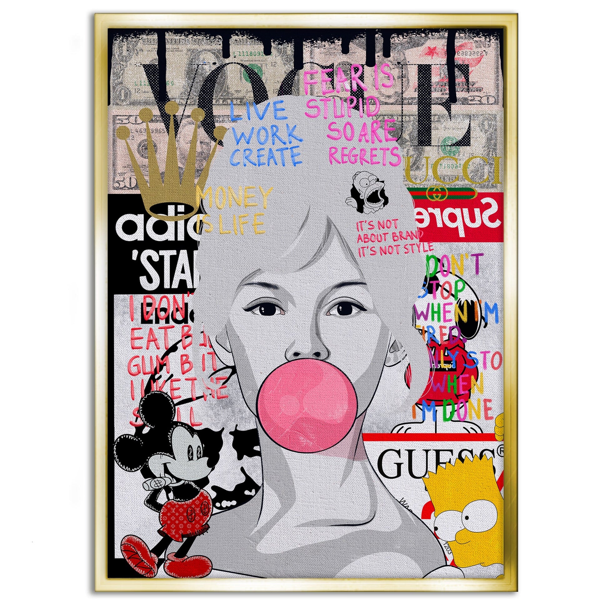 Brigitte Bardot - Leinwandbild Pop Art by SimpleCanvas