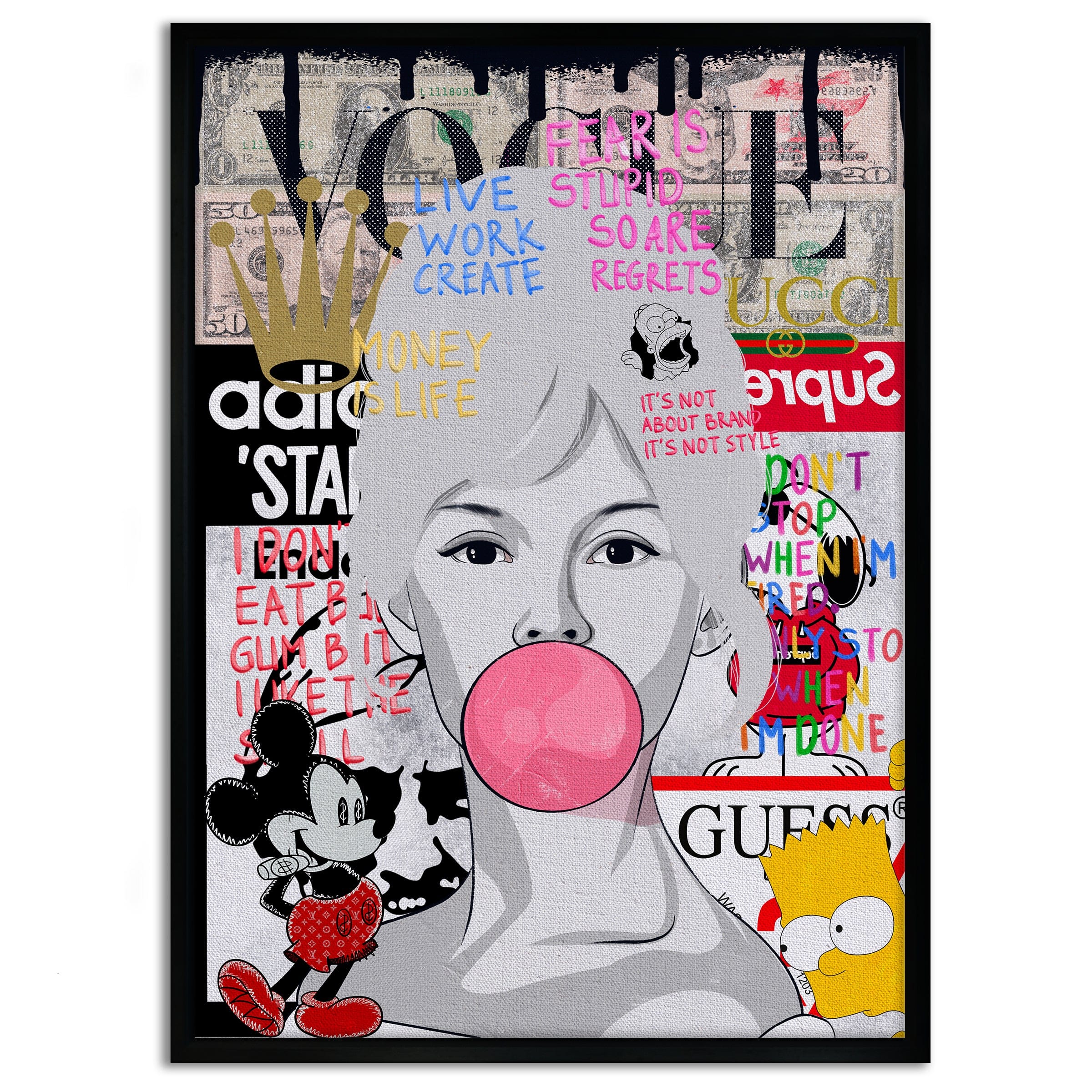 Brigitte Bardot - Leinwandbild Pop Art by SimpleCanvas