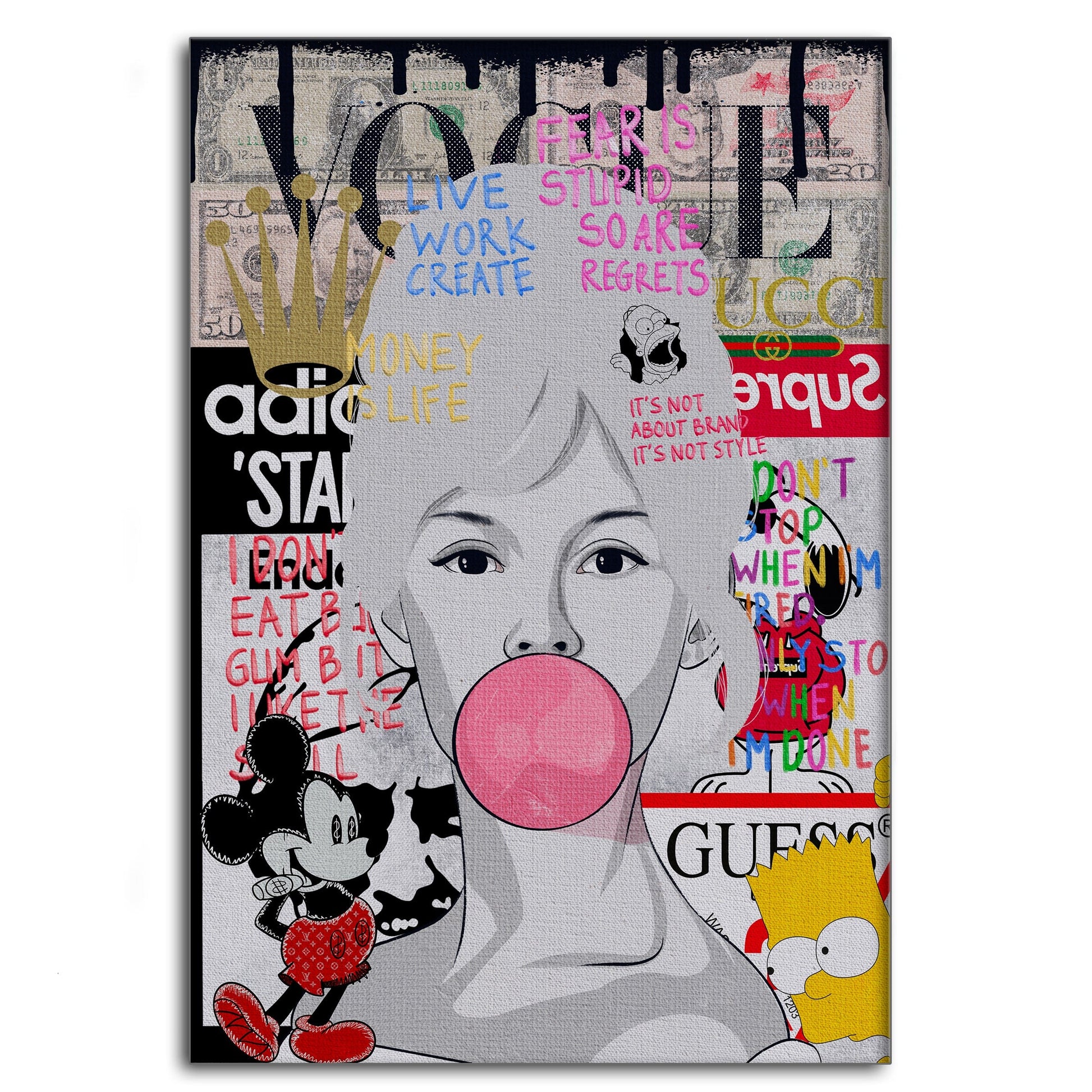 Brigitte Bardot - Leinwandbild Pop Art by SimpleCanvas