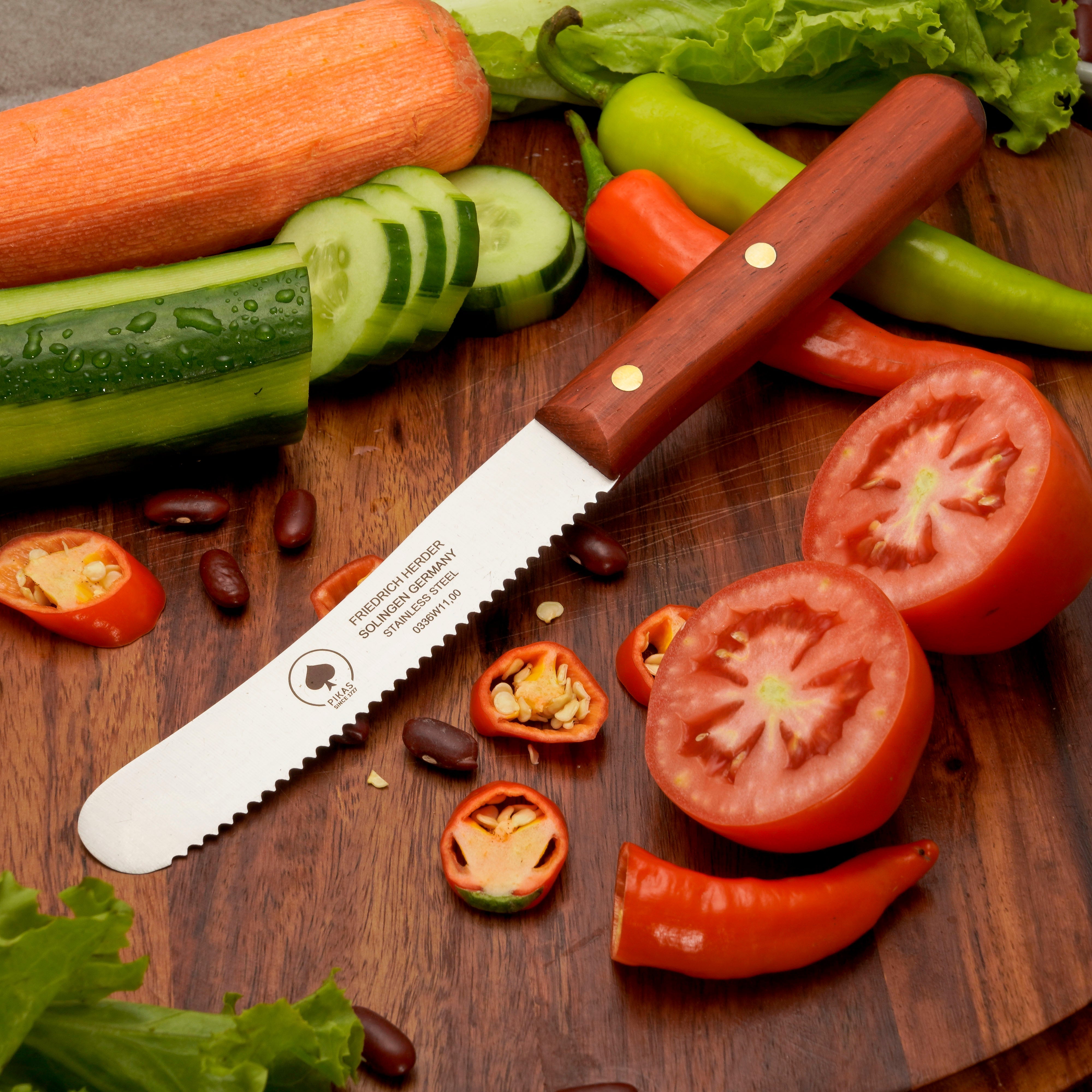 Buckelsmesser Frühstücksmesser Pikas Handgefertigt In Traditioneller Und Moderner Schleiftechnik Für Anhaltende Schärfe