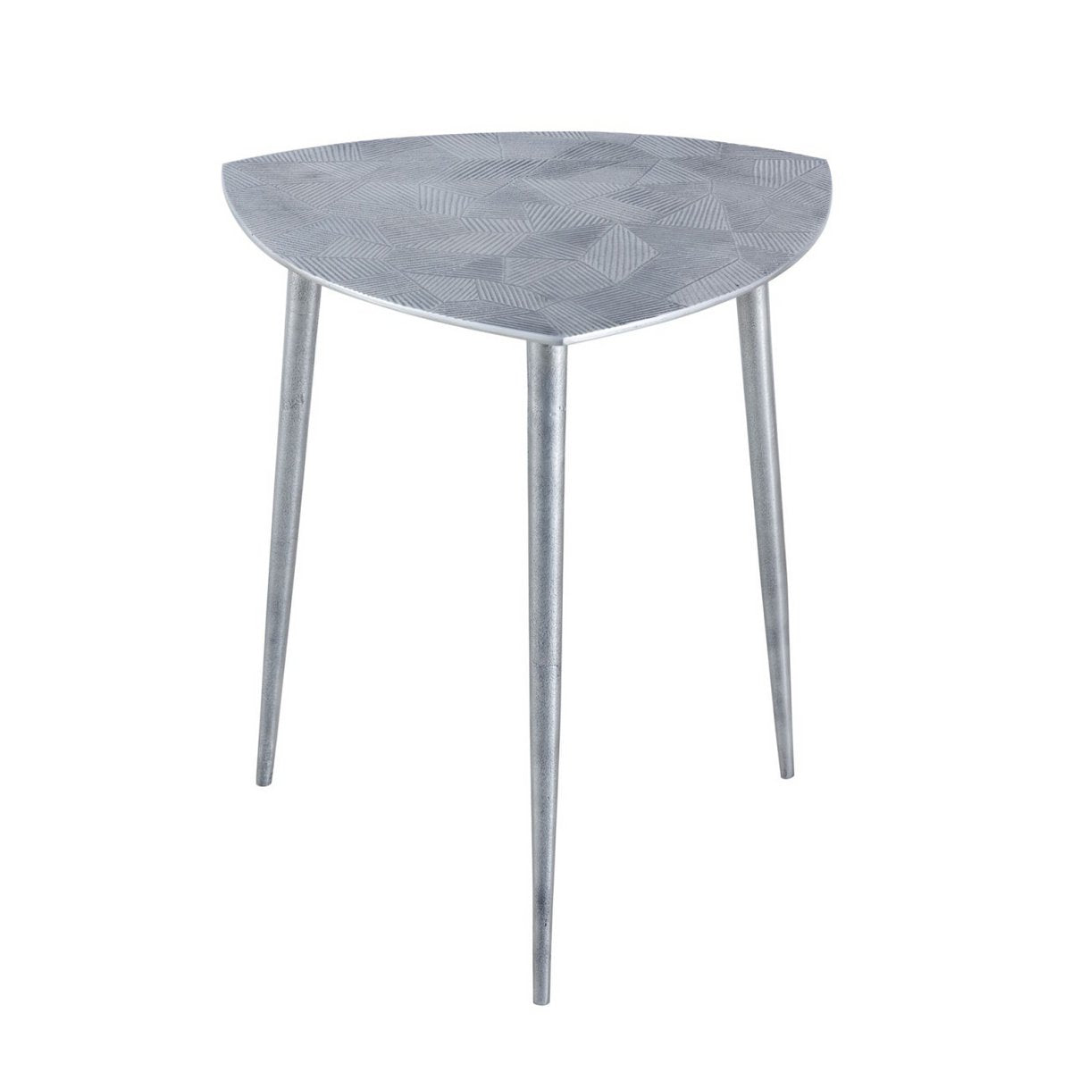 Beistelltisch - Metall Dekotisch - Alster - 40x45x40 cm dreieckig - Aluminium -