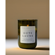 Gute Laune Duftkerze Aus Sojawachs Mit Zitrusnoten Für Positive Energie Im Weinflaschenglas