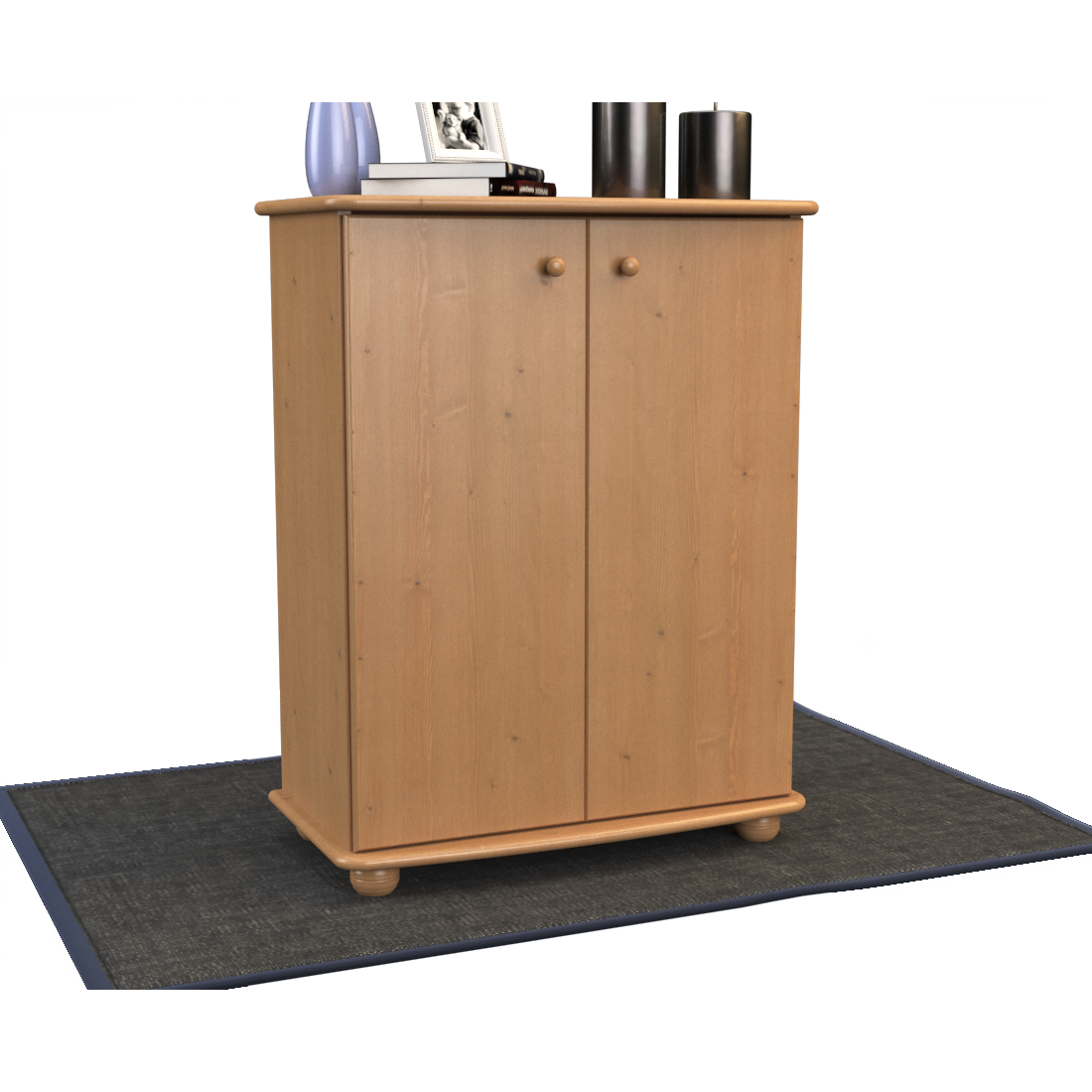 Anika Kommode 110er | Sideboard | Anrichte | 2-Türig mit Regalfächer | 100% Bio Kiefer Massivholz