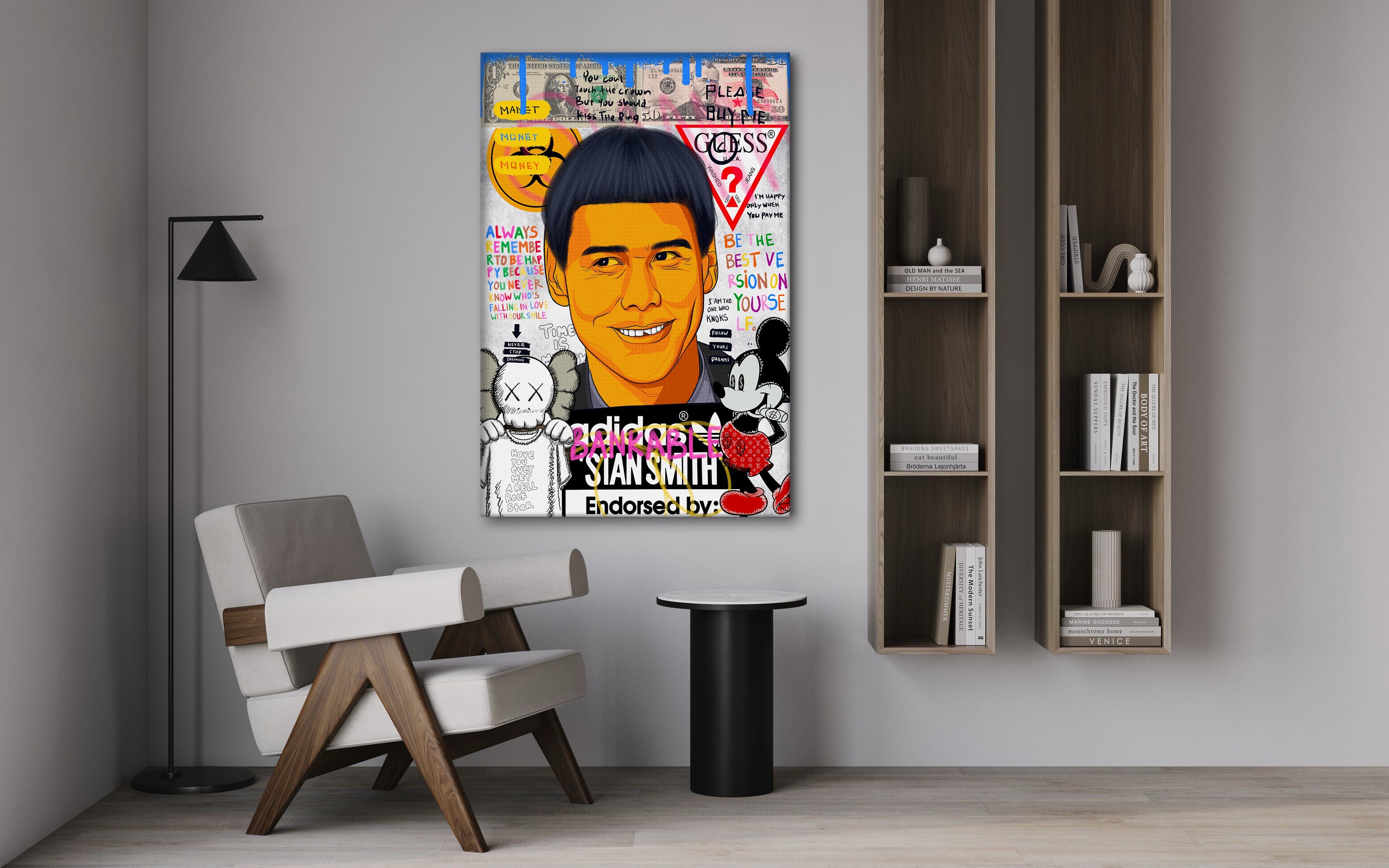 Carrey - Leinwandbild Pop Art by SimpleCanvas