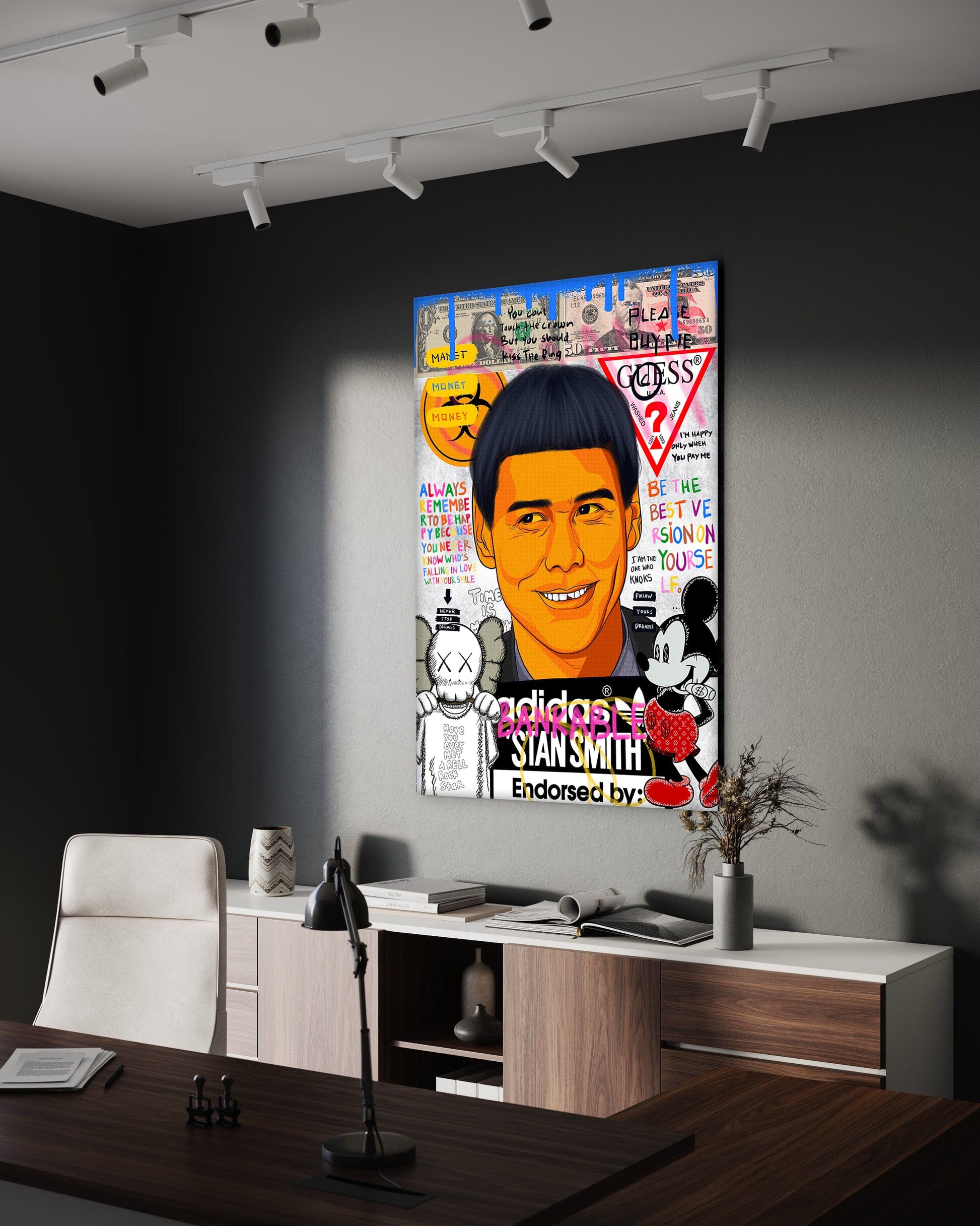 Carrey - Leinwandbild Pop Art by SimpleCanvas