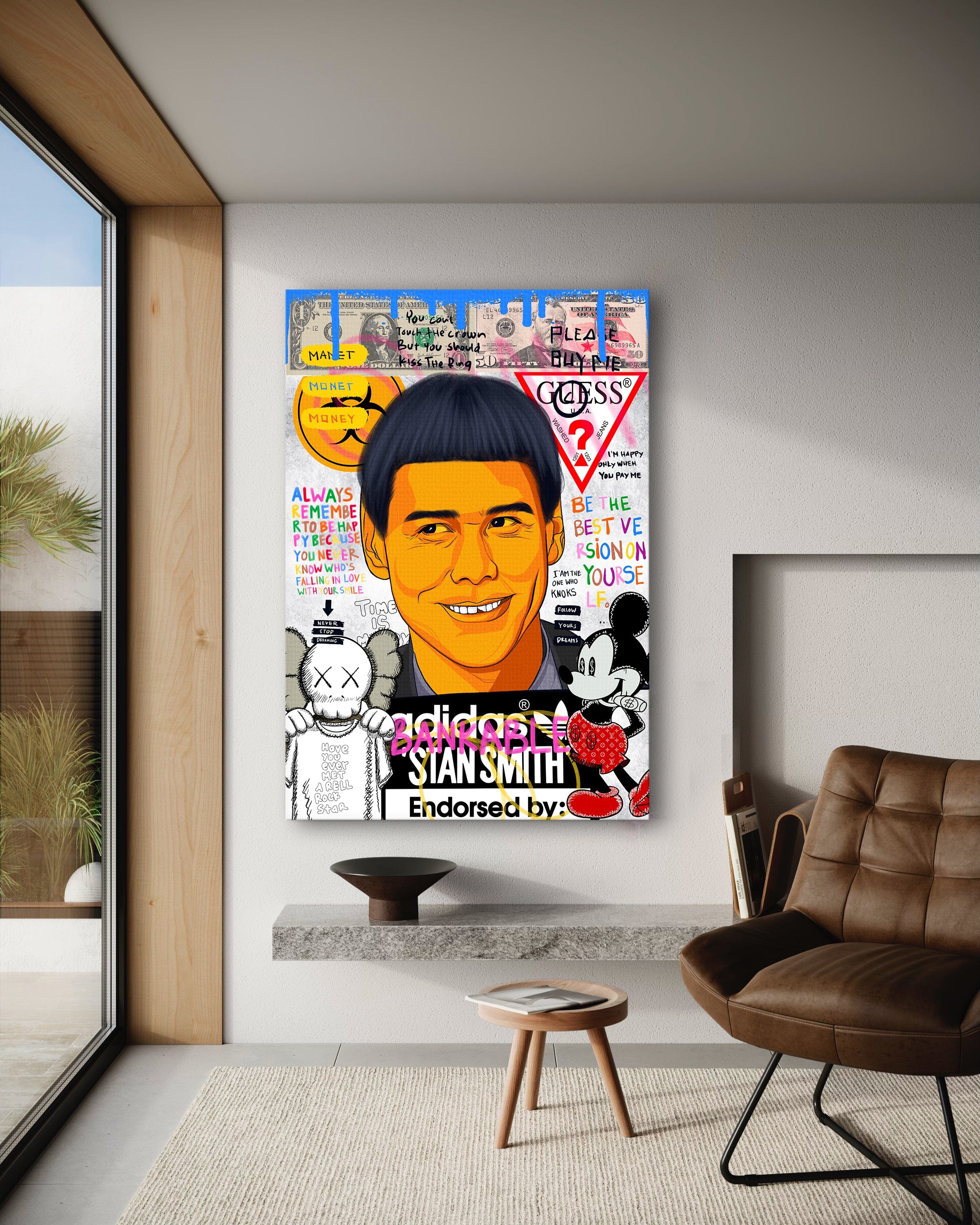 Carrey - Leinwandbild Pop Art by SimpleCanvas