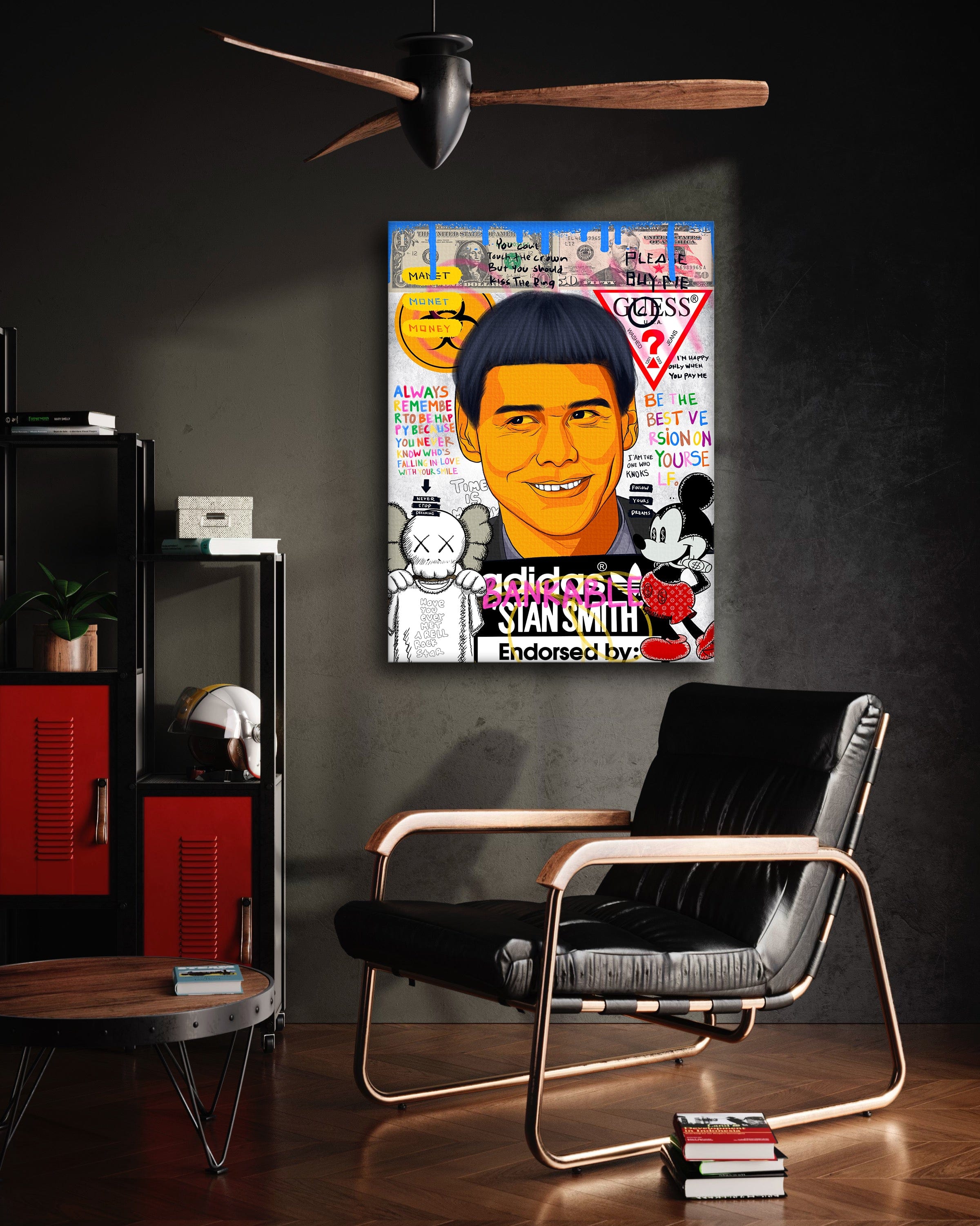 Carrey - Leinwandbild Pop Art by SimpleCanvas