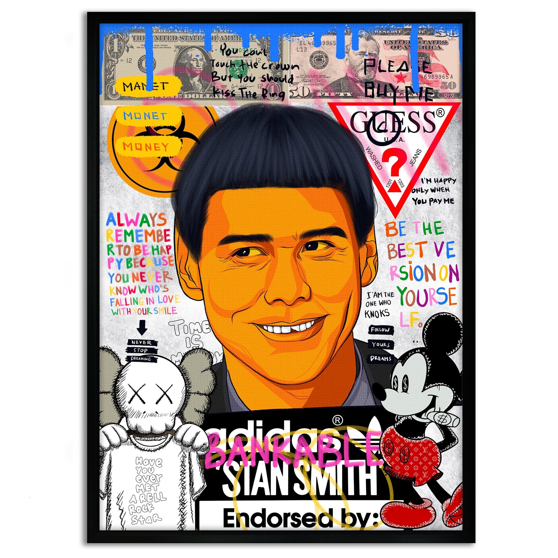 Carrey - Leinwandbild Pop Art by SimpleCanvas