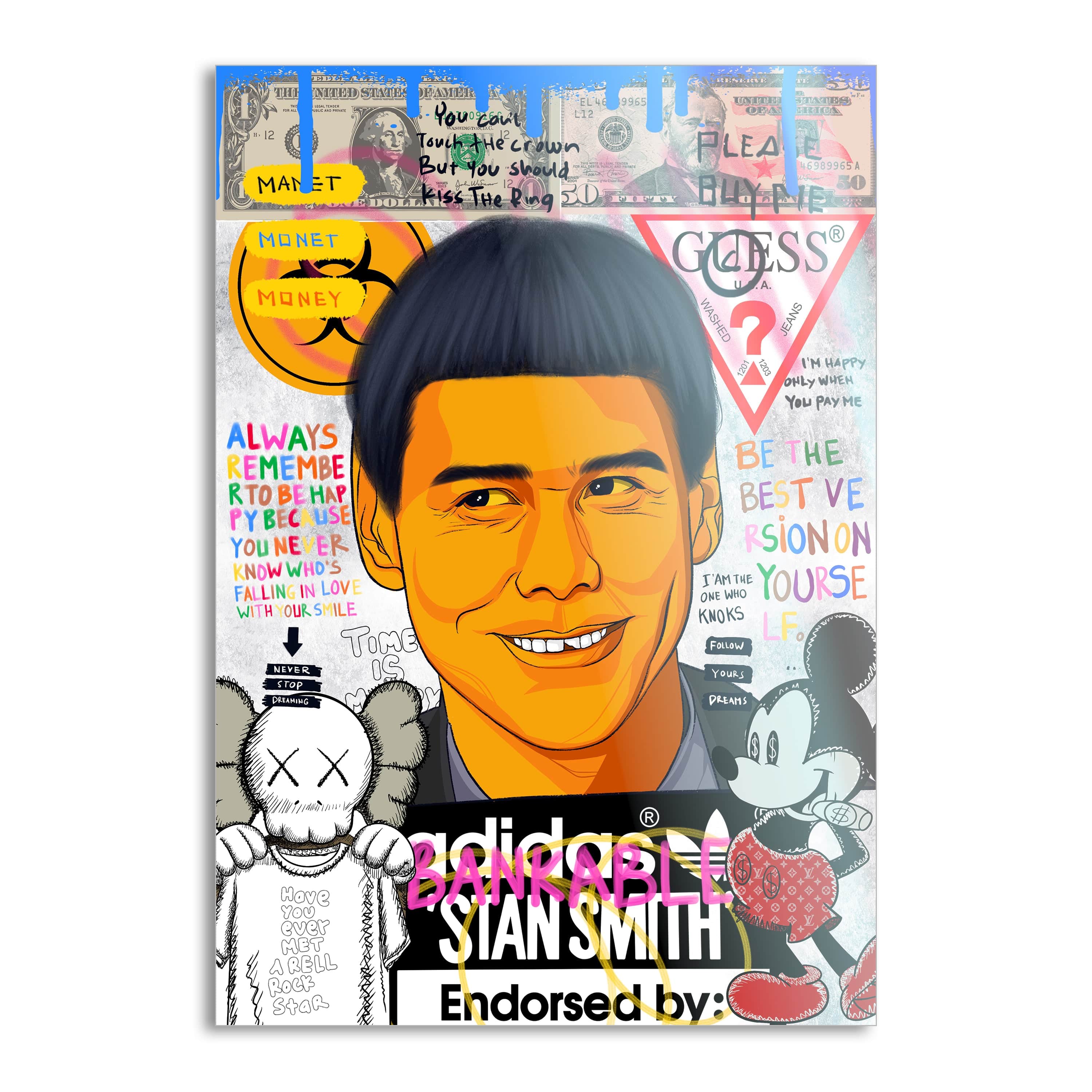 Carrey - Leinwandbild Pop Art