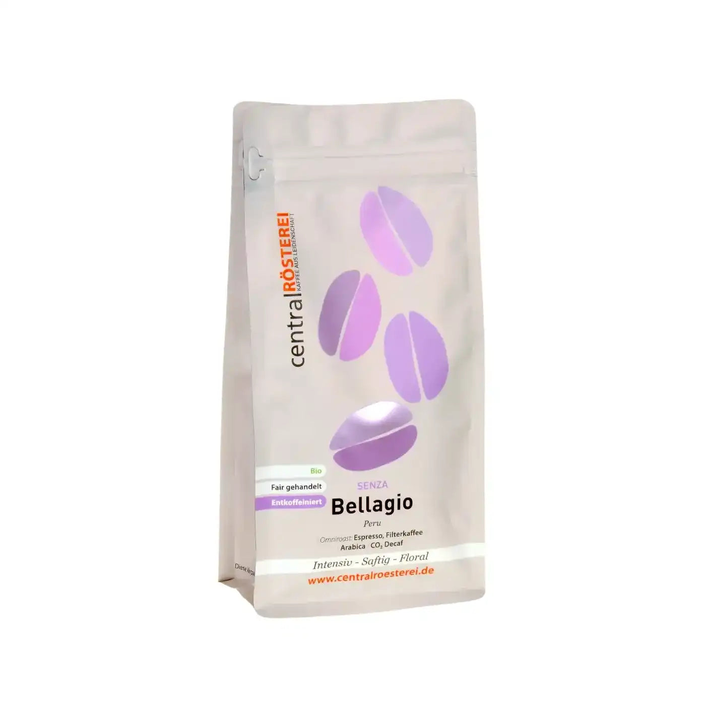 CentralRösterei Bellagio Entkoffeinierter Arabica Kaffee Kolumbien Aromatisch Kräftig CO2 Verfahren by RoasterGang