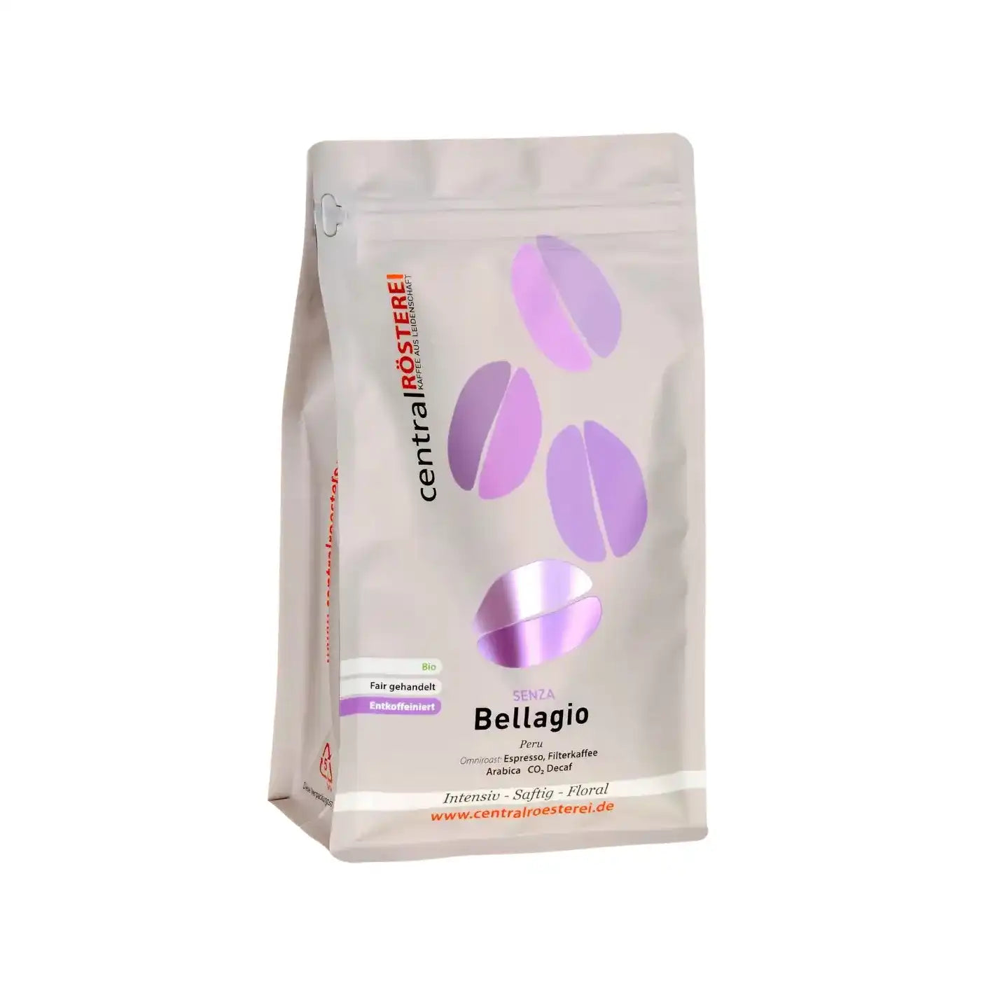 CentralRösterei Bellagio Entkoffeinierter Arabica Kaffee Kolumbien Aromatisch Kräftig CO2 Verfahren by RoasterGang