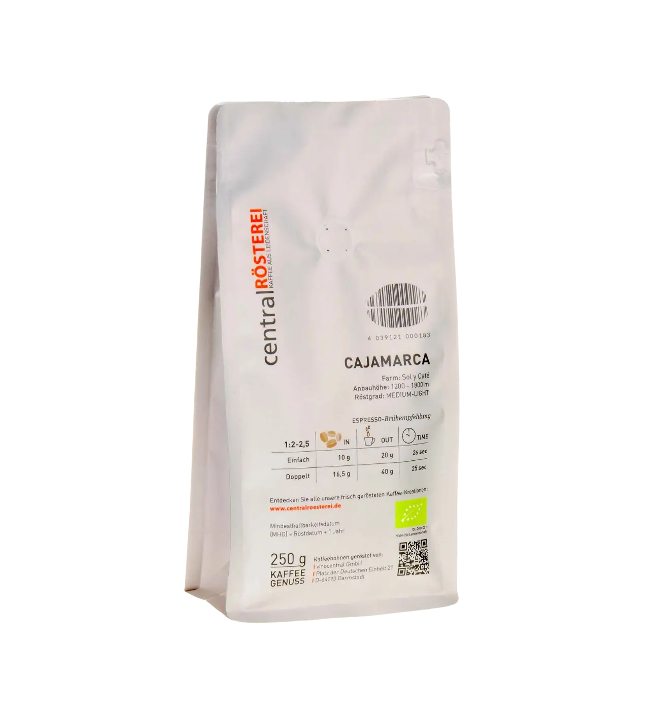 CentralRösterei Cajamarca Peru Fruchtig Würzig Komplex 100 Prozent Arabica Specialty Coffee Beerenaroma Lakritznuancen