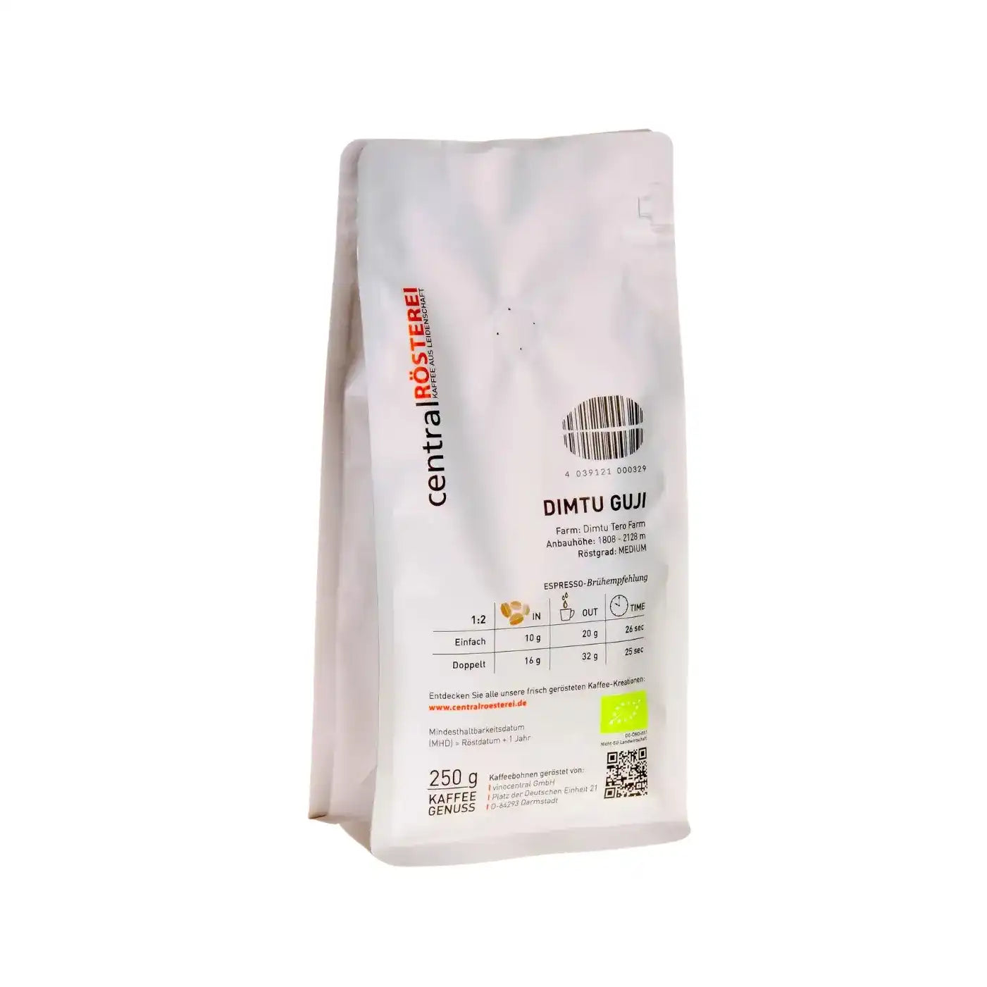 CentralRösterei Äthiopien Guji Bio Arabica Kaffee Gewaschene Aufbereitung Dimtu Tero Farm Hochland 1808 2128 m DE ÖKO 037 by RoasterGang