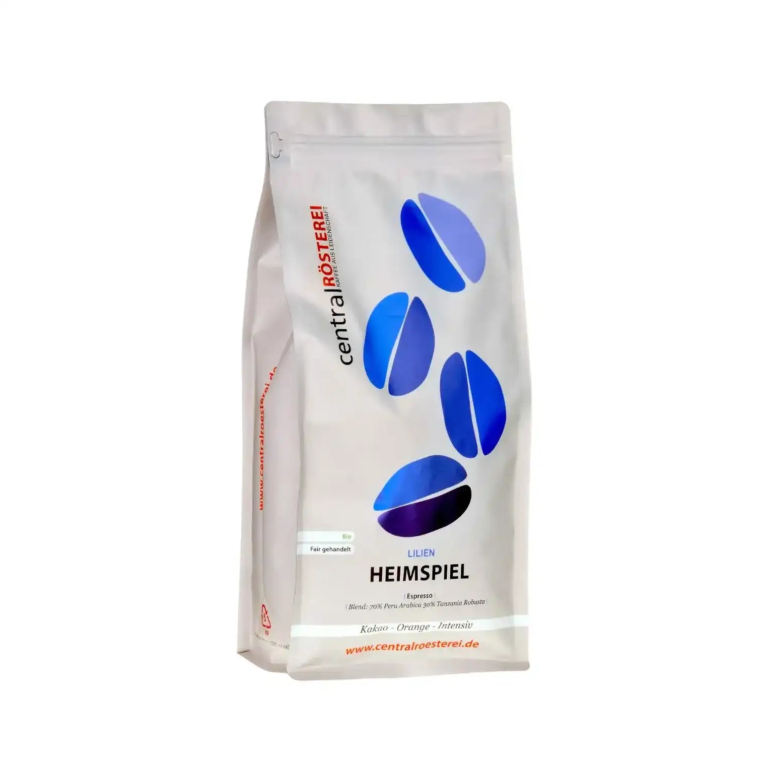 CentralRösterei Heimspiel Espresso Bio Kaffee 70 Prozent Peru Arabica 30 Prozent Tansania Robusta Kakao Orange Intensiv by RoasterGang