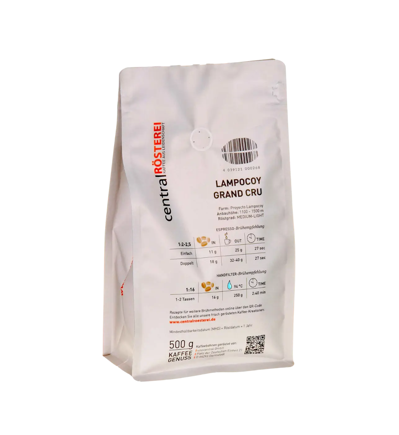 CentralRösterei Guatemala Lampocoy Grand Cru Arabica Vollmundig Mit Noten Karamell Und Charaktervoll Kaffee