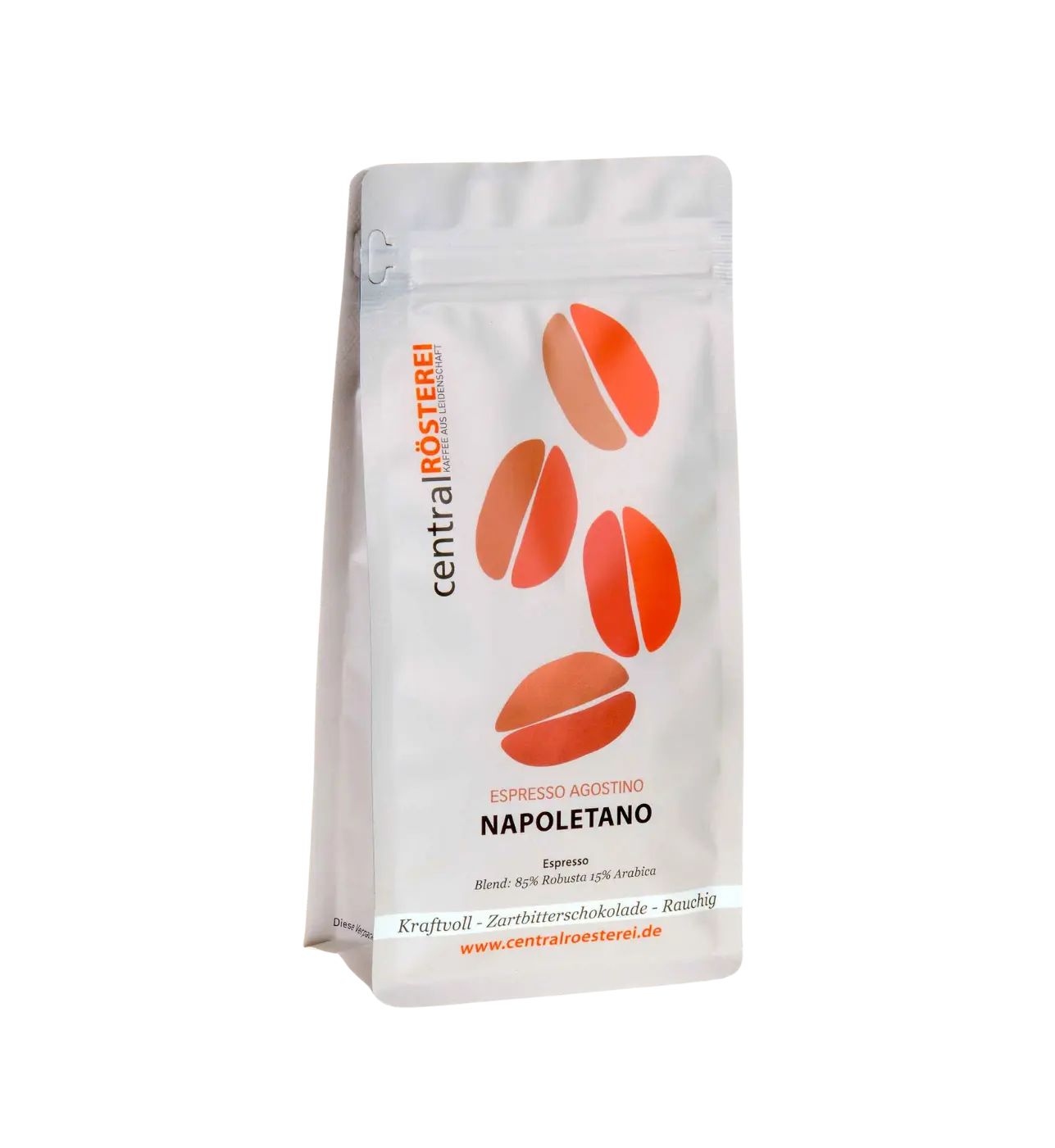 CentralRösterei Napoletano Espresso Mischung 85 Prozent Robusta 15 Prozent Arabica Kraftvoll Harmonisch Intensiv