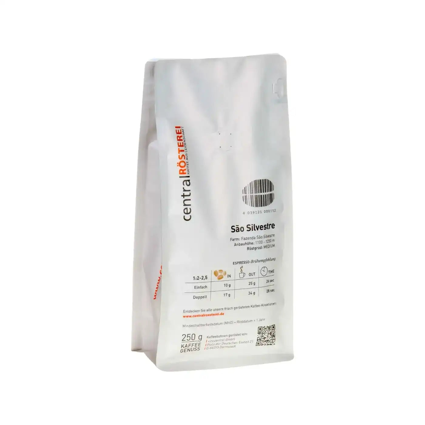 CentralRösterei Brasil Sao Silvestre Arabica Single Origin Pulped Natural Cerrado Faszenda 1100 Bis 1250 Meter by RoasterGang