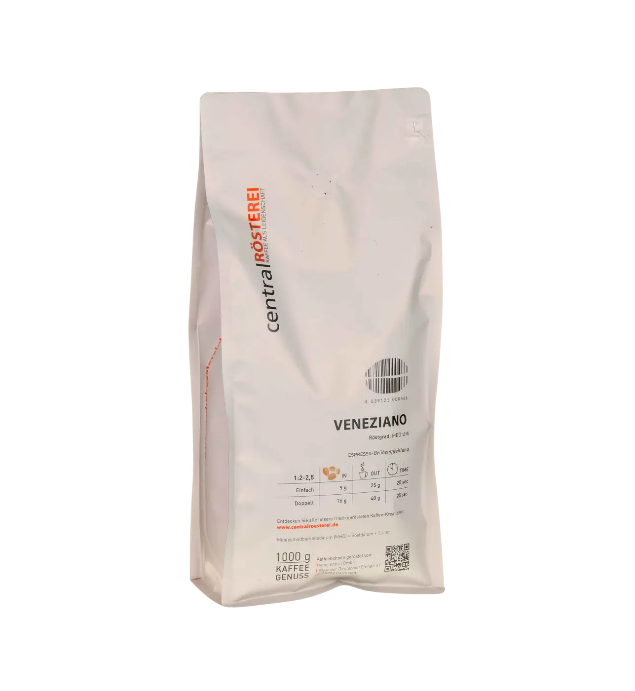 CentralRösterei Veneziano Mild Kaffee Mit Eleganten Aromen Und Cremiger Schokoladen Noten