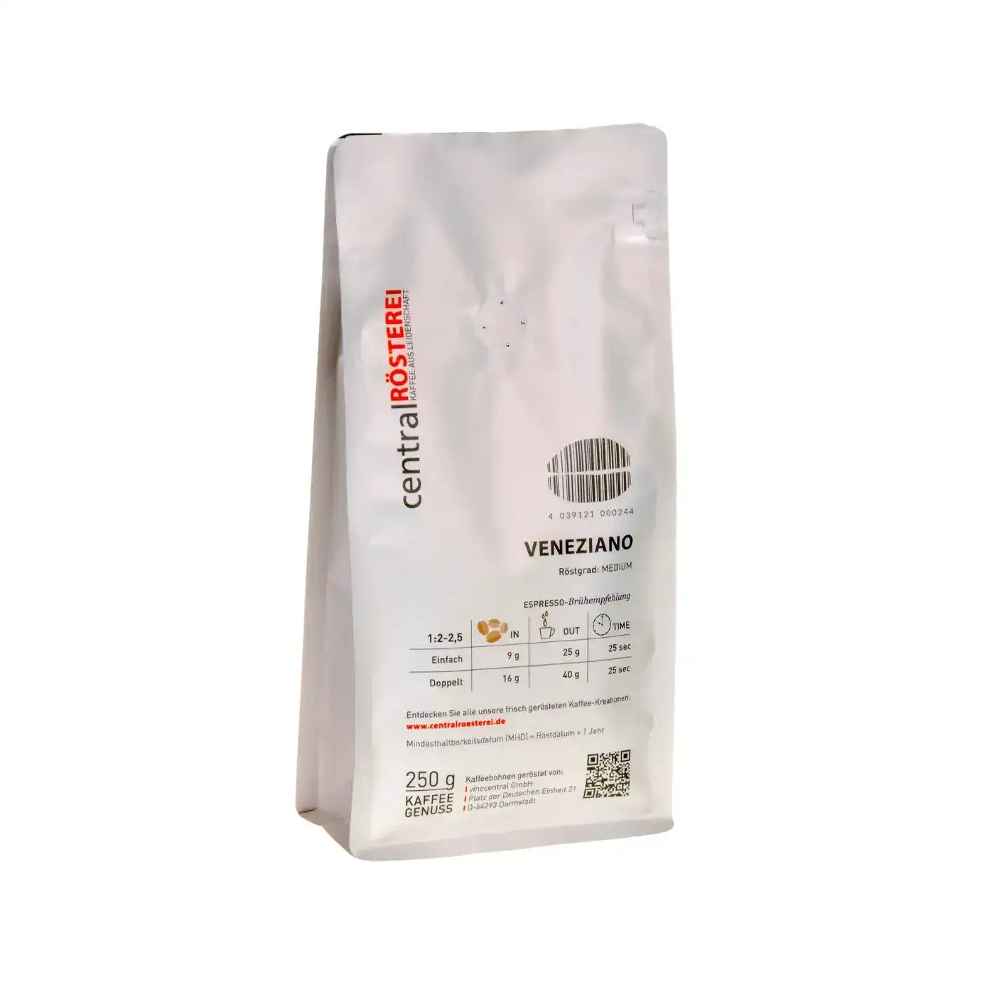 CentralRösterei Veneziano Mild Kaffee Mit Eleganten Aromen Und Cremiger Schokoladen Noten by RoasterGang