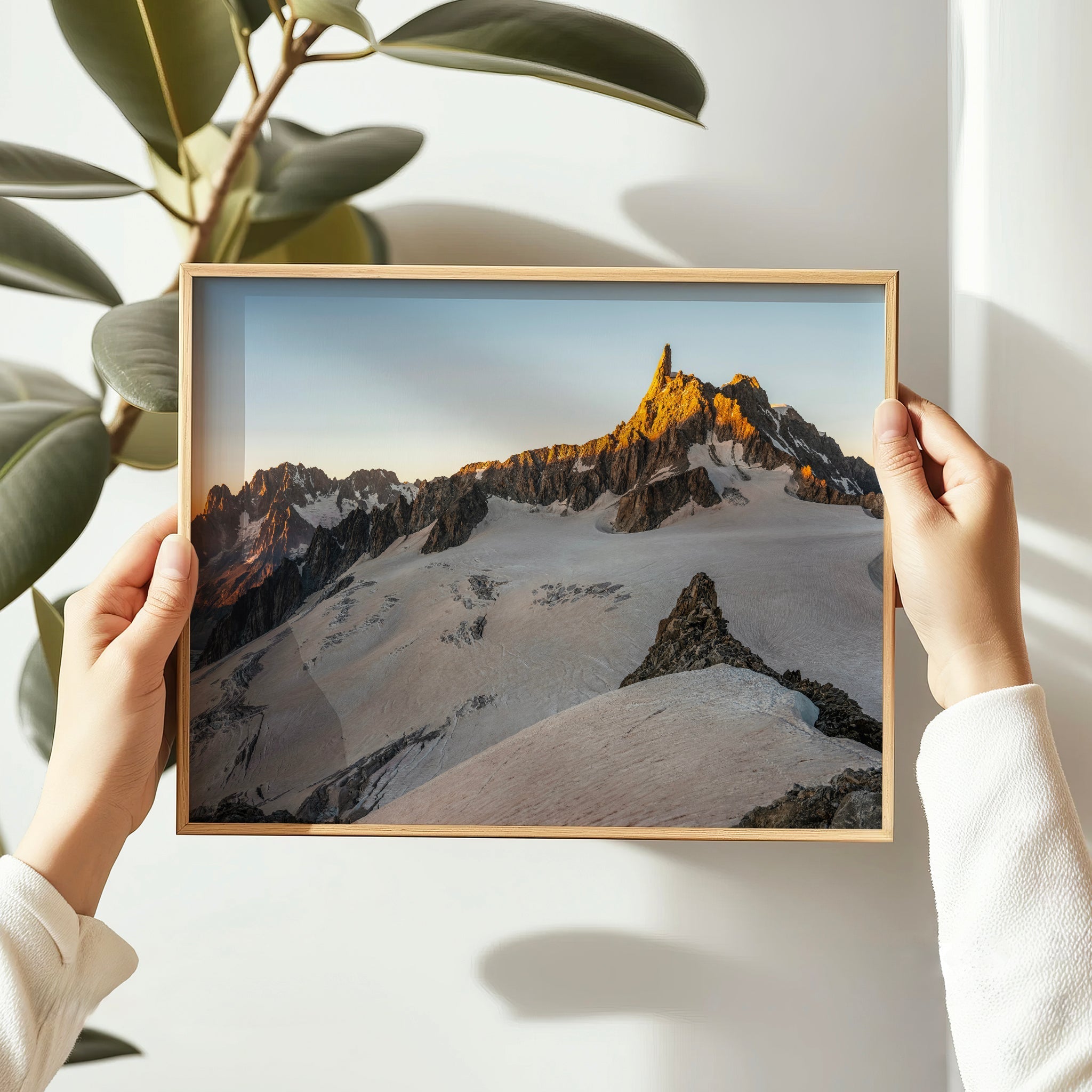 Dent du Géant Golden Hour Wall Art - Fine Art Mountain Photography Print