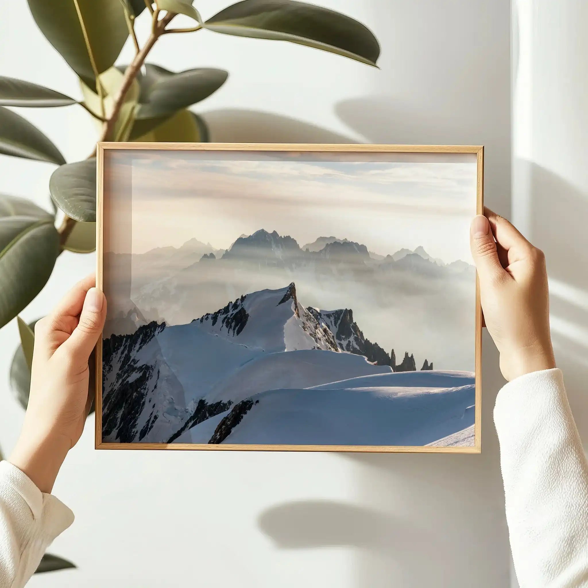 Mont Maudit seen from the summit of Mont Blanc by Chamonix Prints