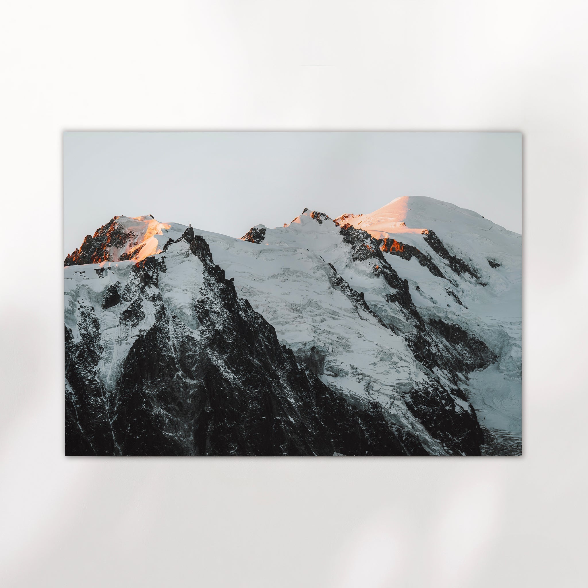 Mont Blanc Massif Wall Art - Sunset Mountain Landscape Print