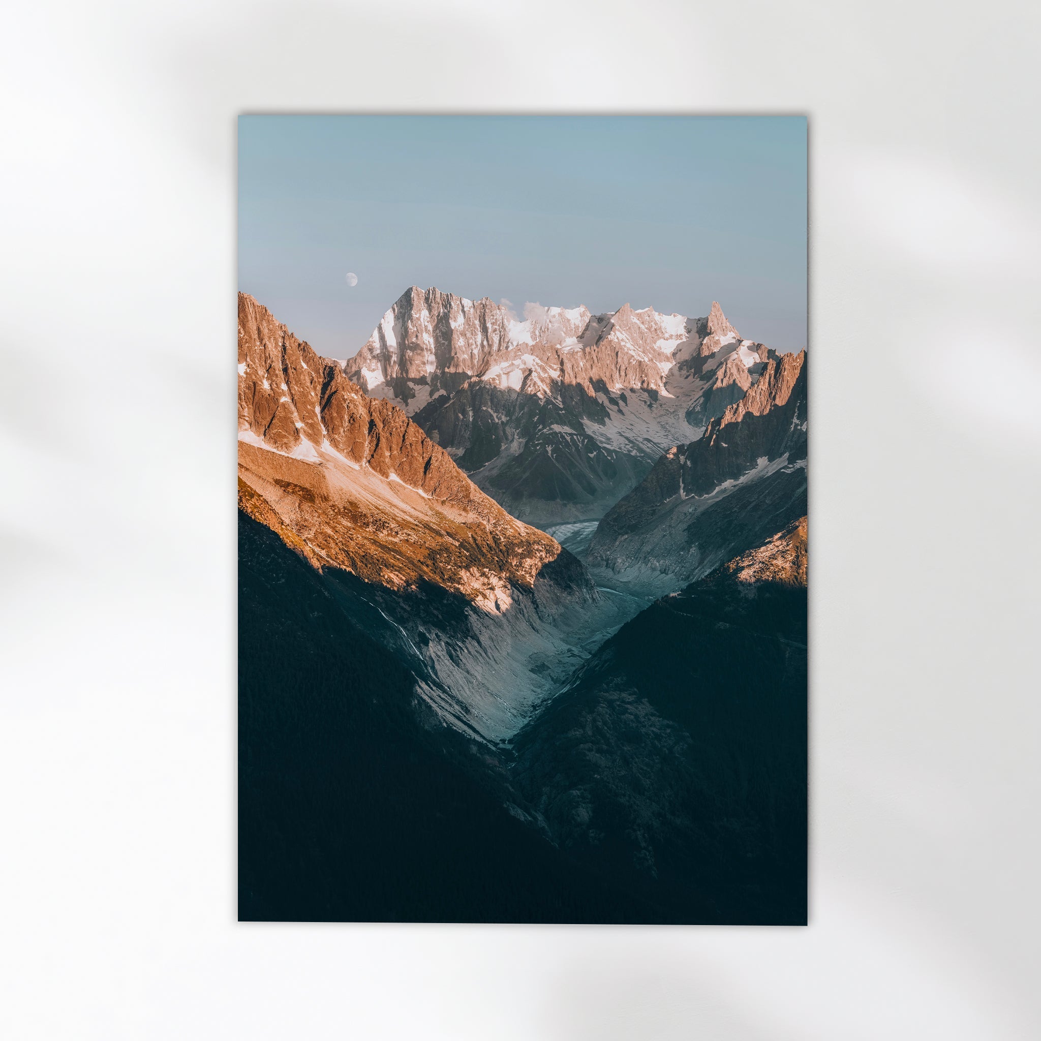 Mer de Glace & Grand Jorasses Print – Alpine Landscape Wall Art